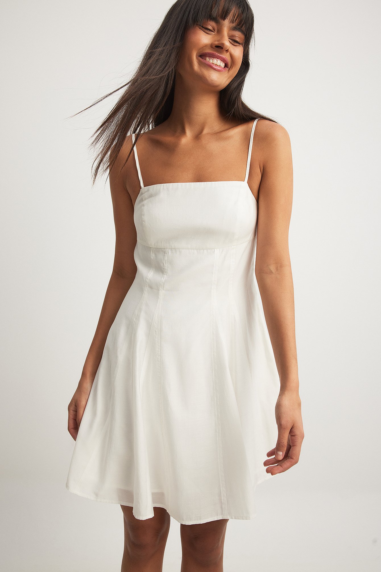 Open Back Strap Mini Dress White | NA-KD Open Back Strap Mini Dress White | NA-KD