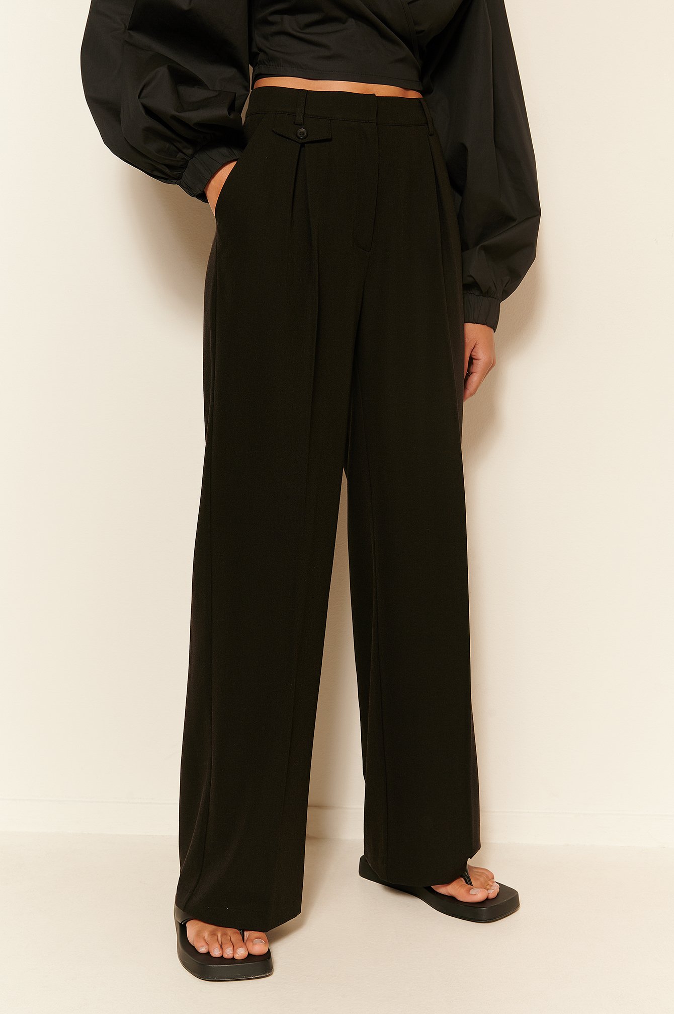Pocket Detail Suit Pants Black | na-kd.com