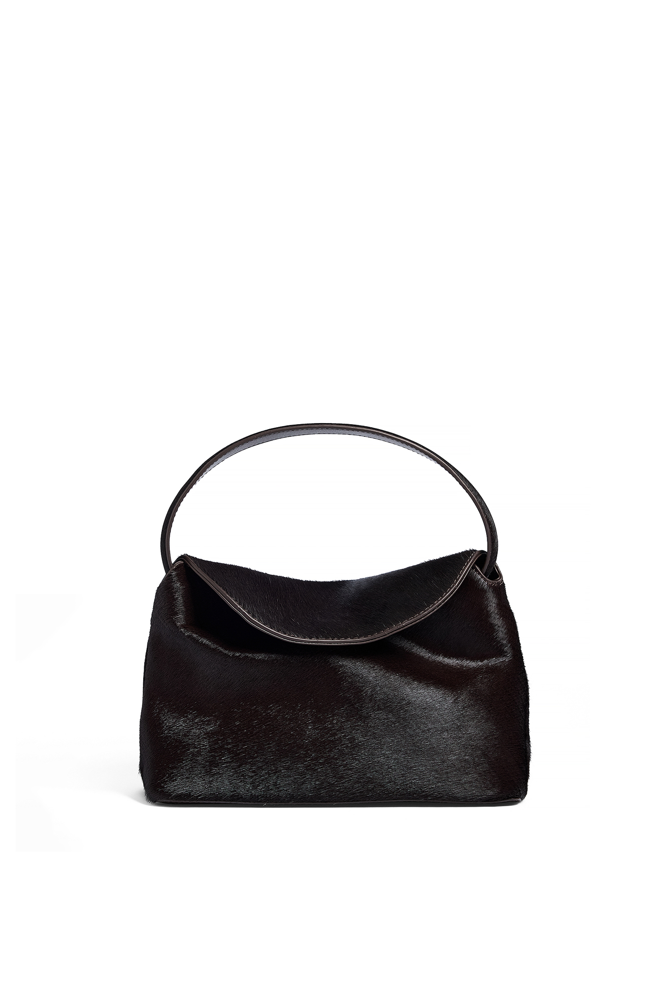バッグ na Overlap Leather Handbag Brown | NA-KD