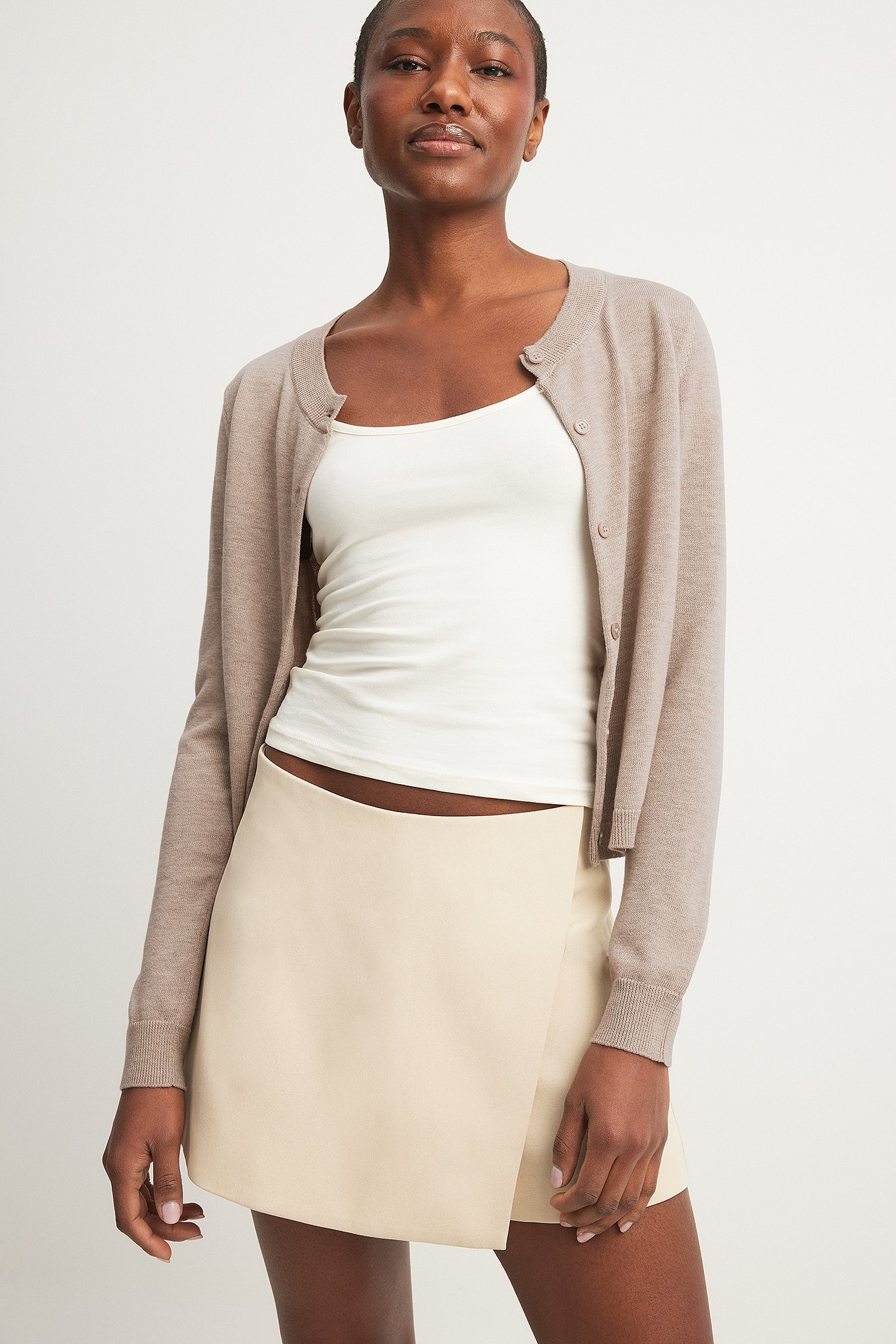 Rok met overslag Beige NA-KD - Main Image