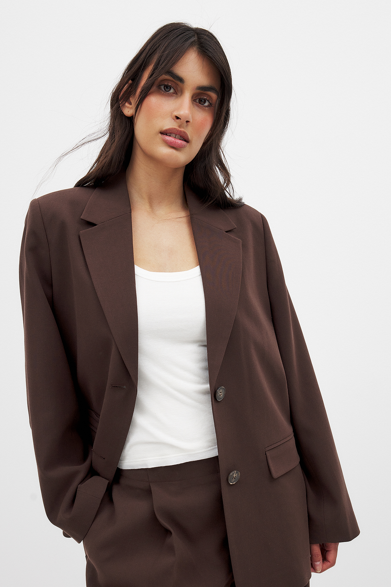 NA-KD Oversized blazer - Oversized Blazers - Bruin - EU 38 - NA-KD / NAKD