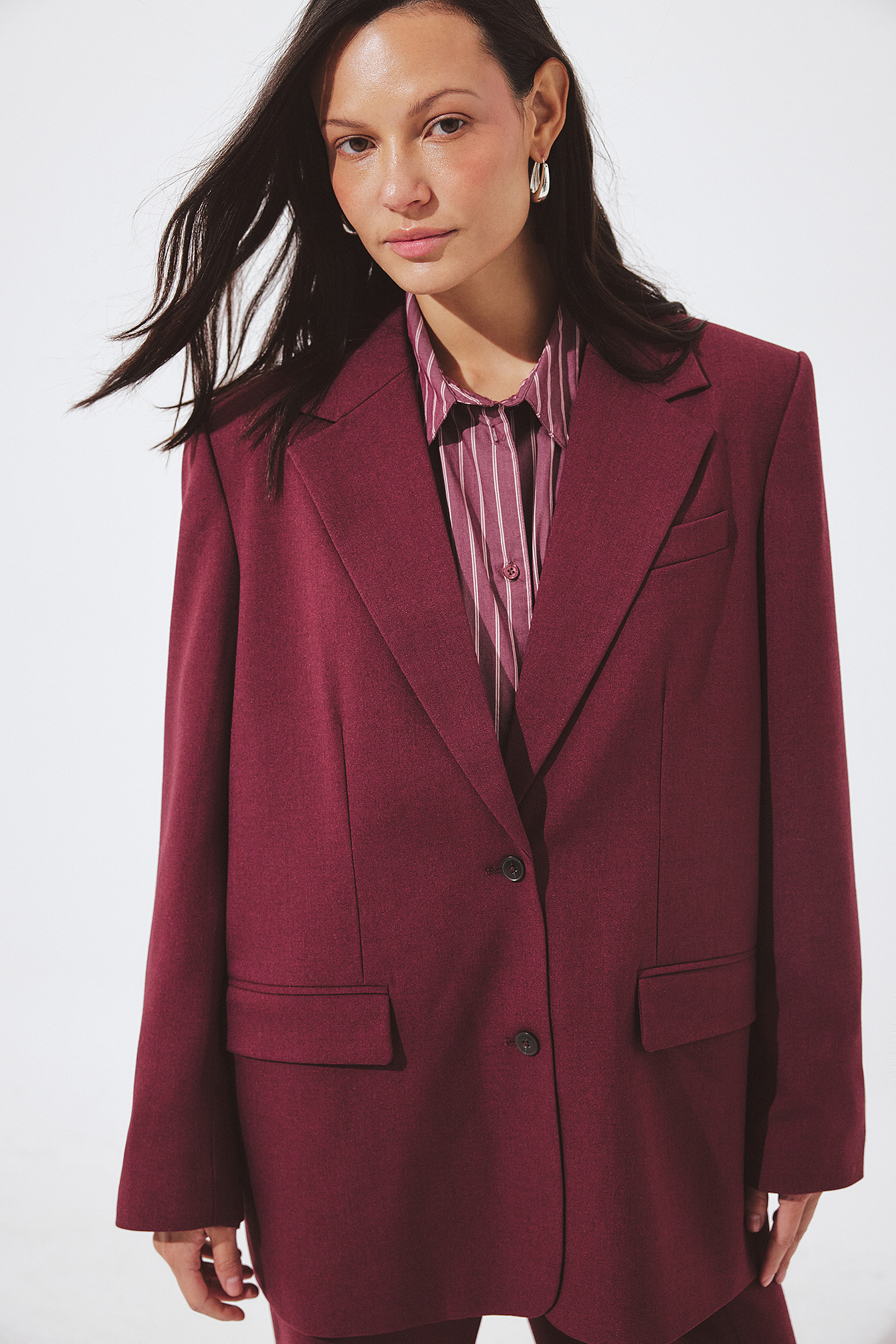 Oversized Blazer Burgundy | NA-KD