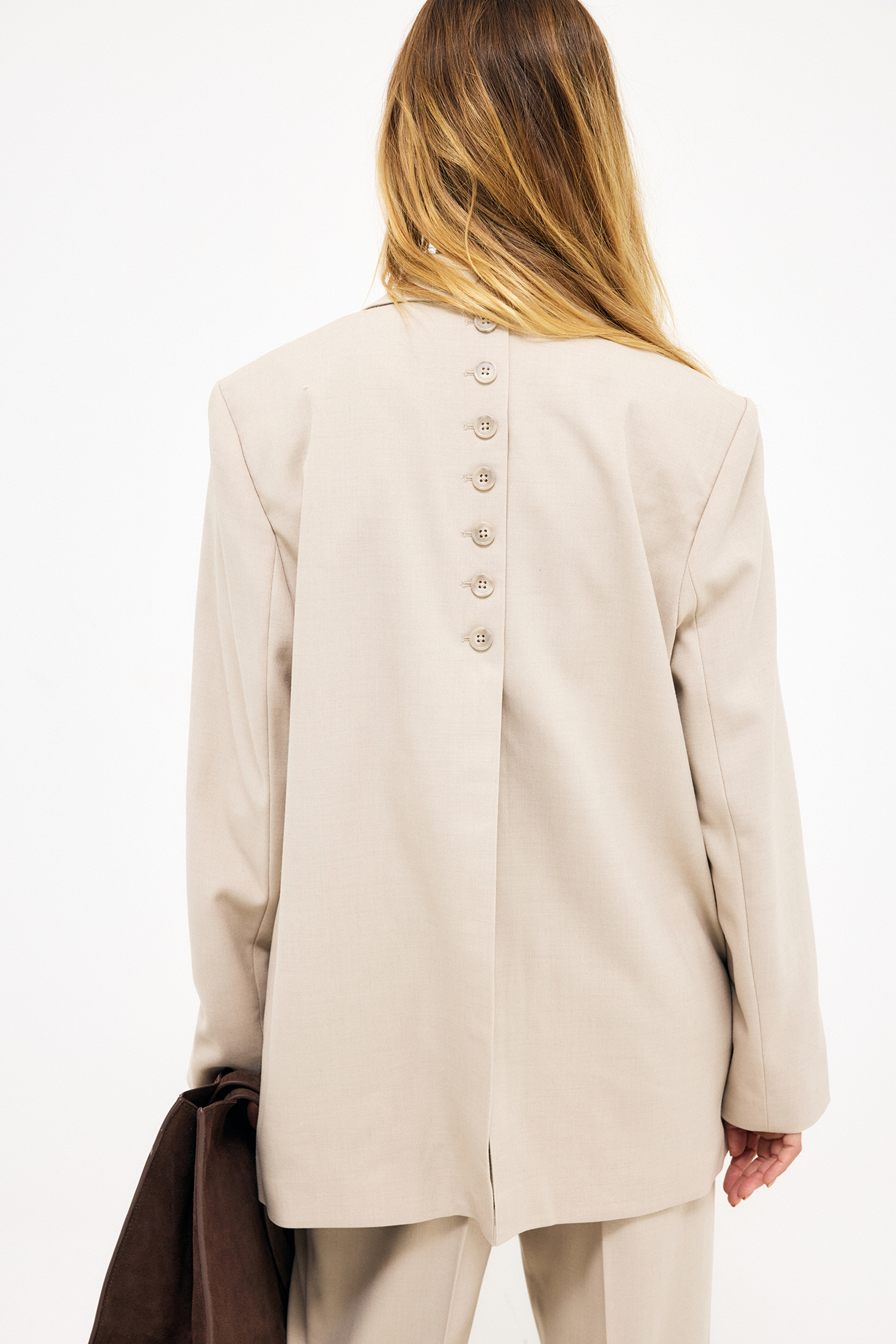 Oversized Blazer - Long Blazers - Beige - EU 32 - NA-KD / NAKD