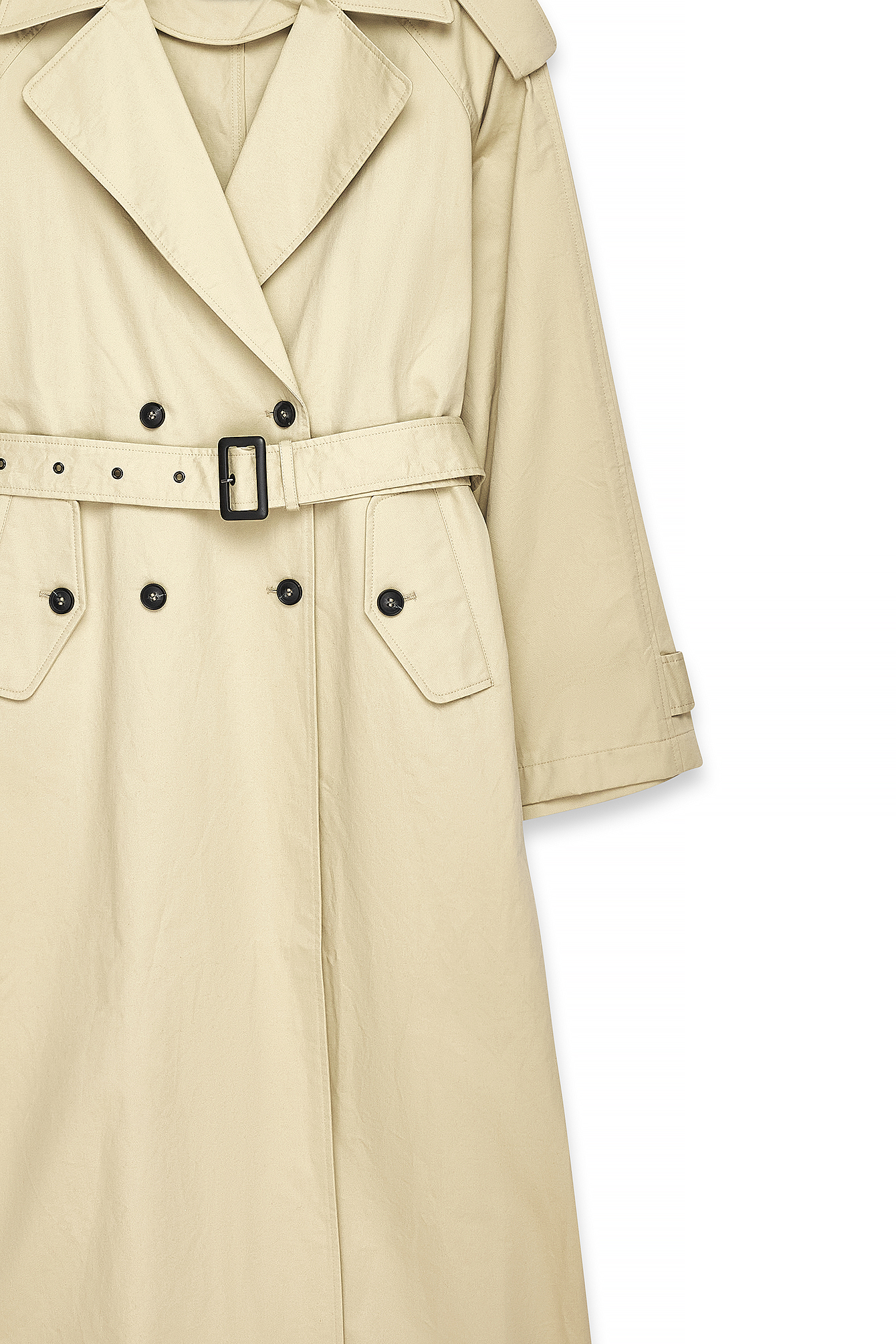 Oversized Long Trenchcoat Beige | NA-KD