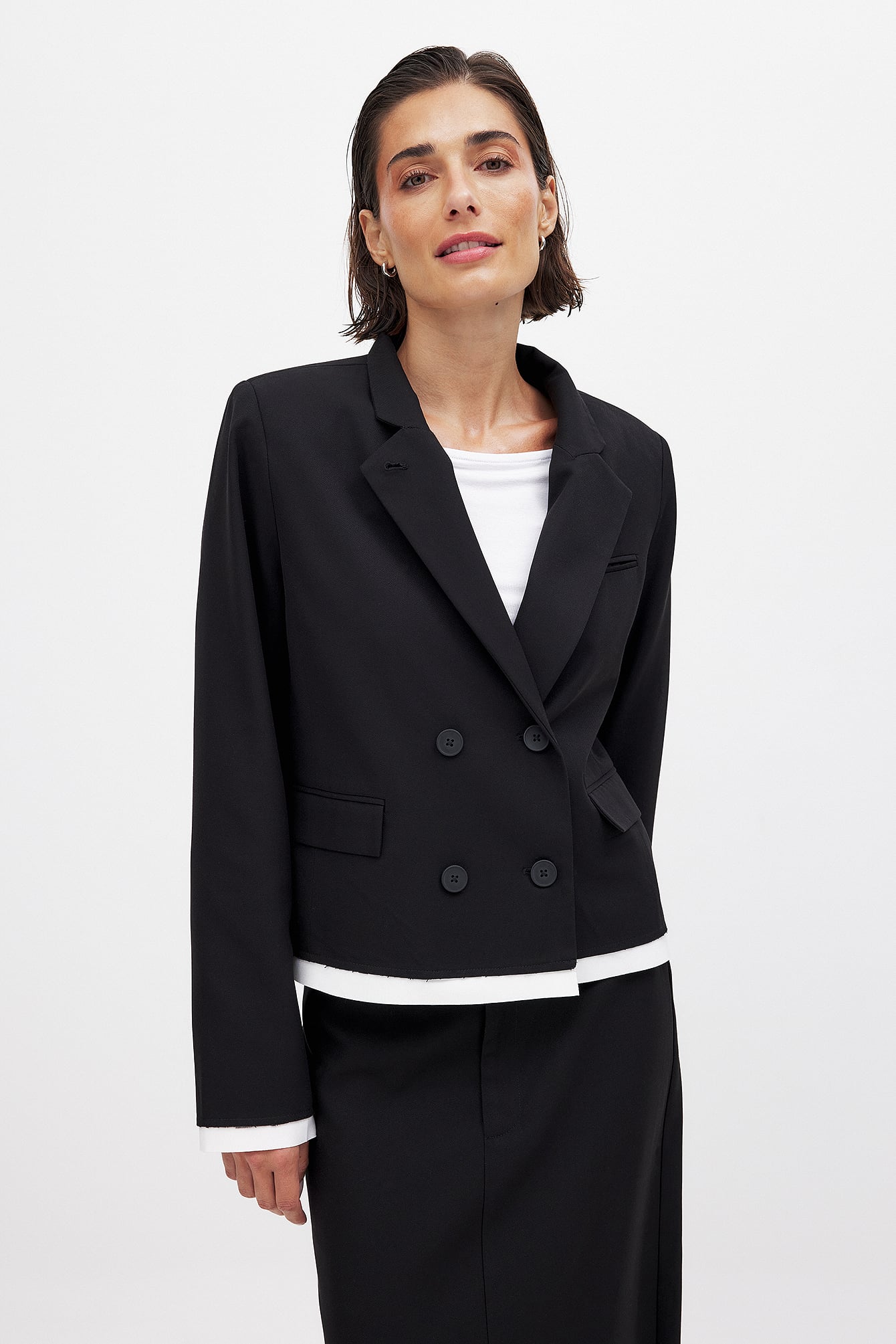 Débora Rosa x NA-KD Blazer oversize à détails contrastants - Blazers Oversize - Noir - EU 32 - NA-KD / NAKD