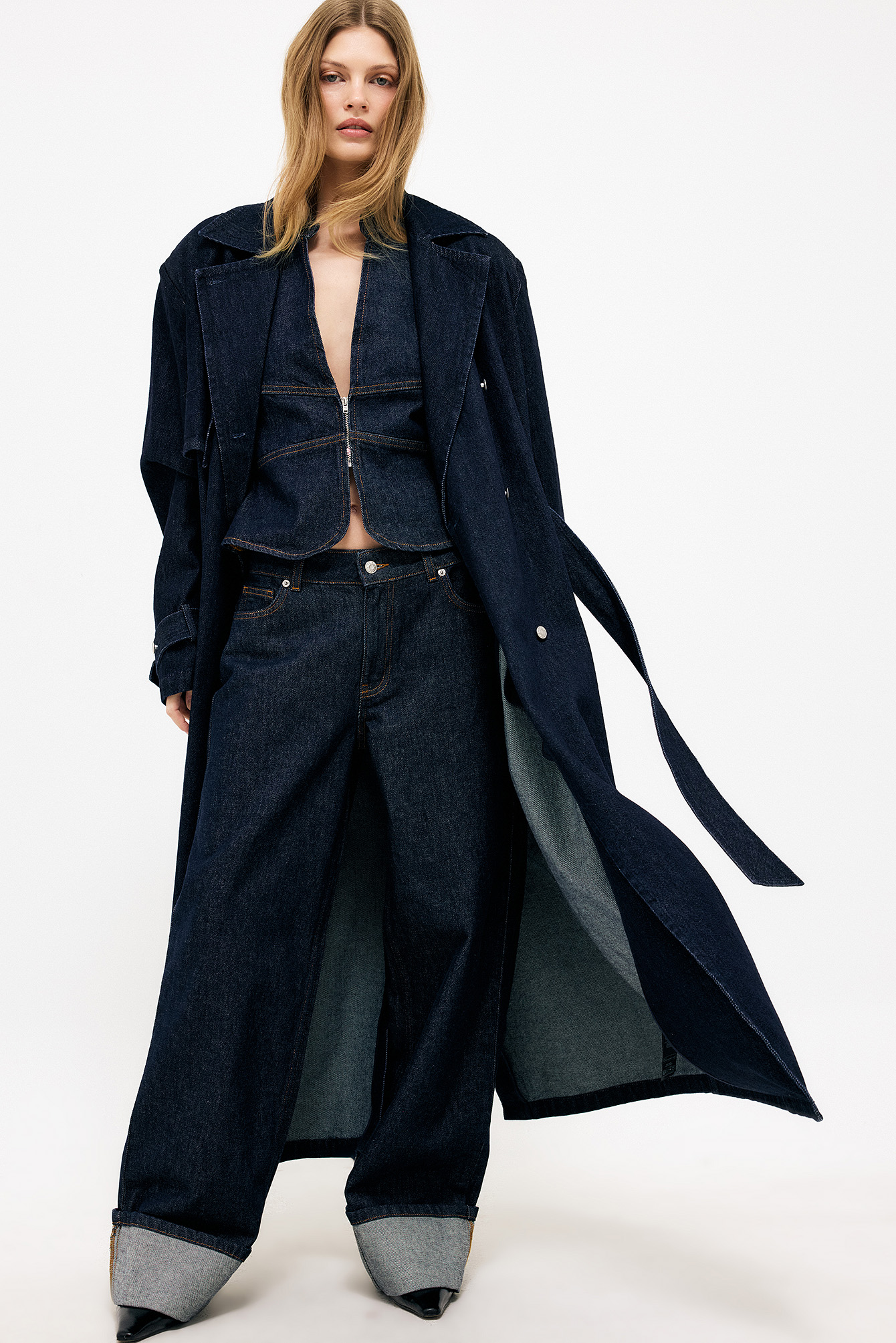 Oversized Spijkerjas Denim blauw