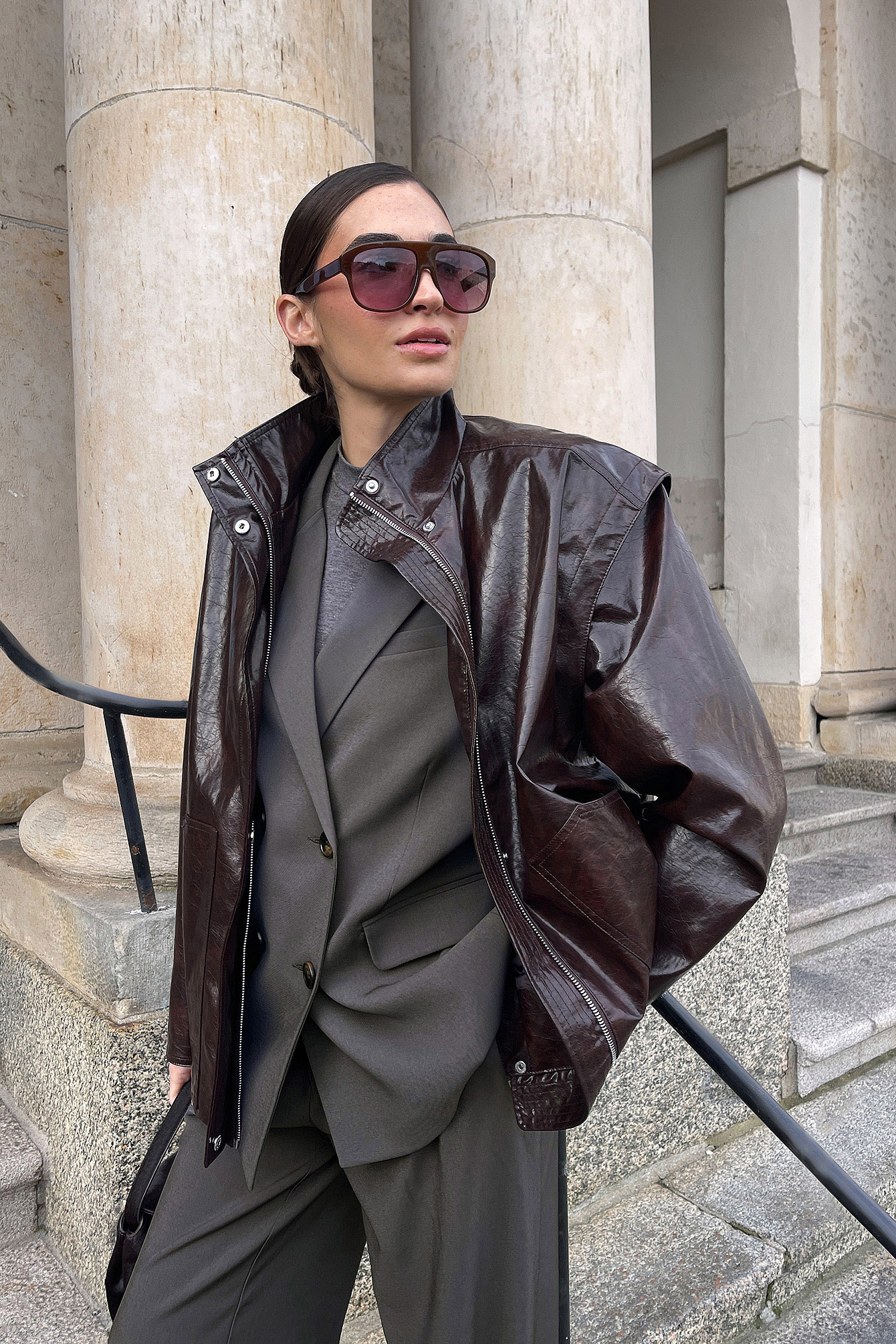 NA-KD Oversized dubbelbröstad blazer - Oversized kavajer - Grå - EU 34 - NA-KD / NAKD