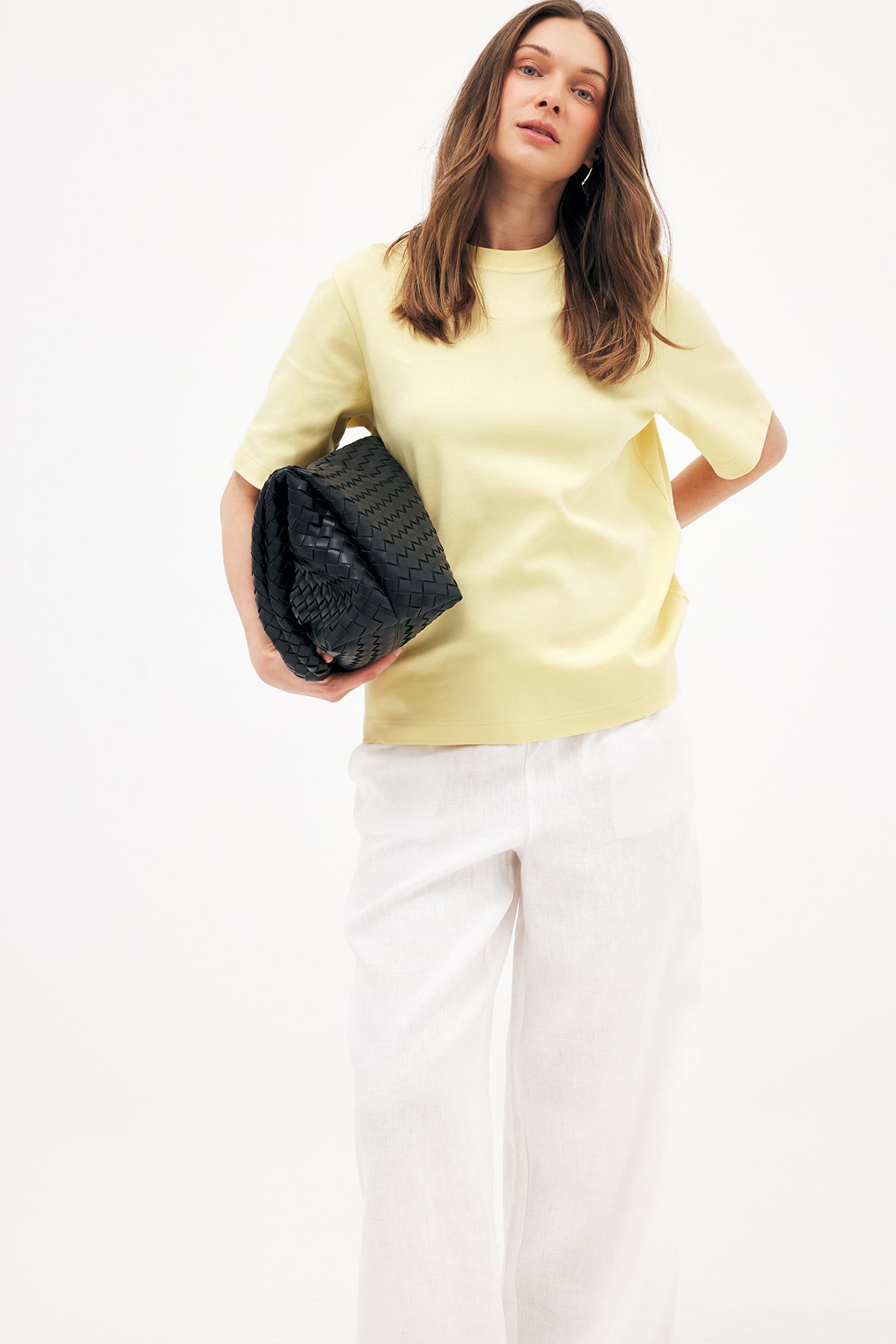 Oversized Heavy T-Shirt - Basic Tops - Yellow - XS - NA-KD / NAKD