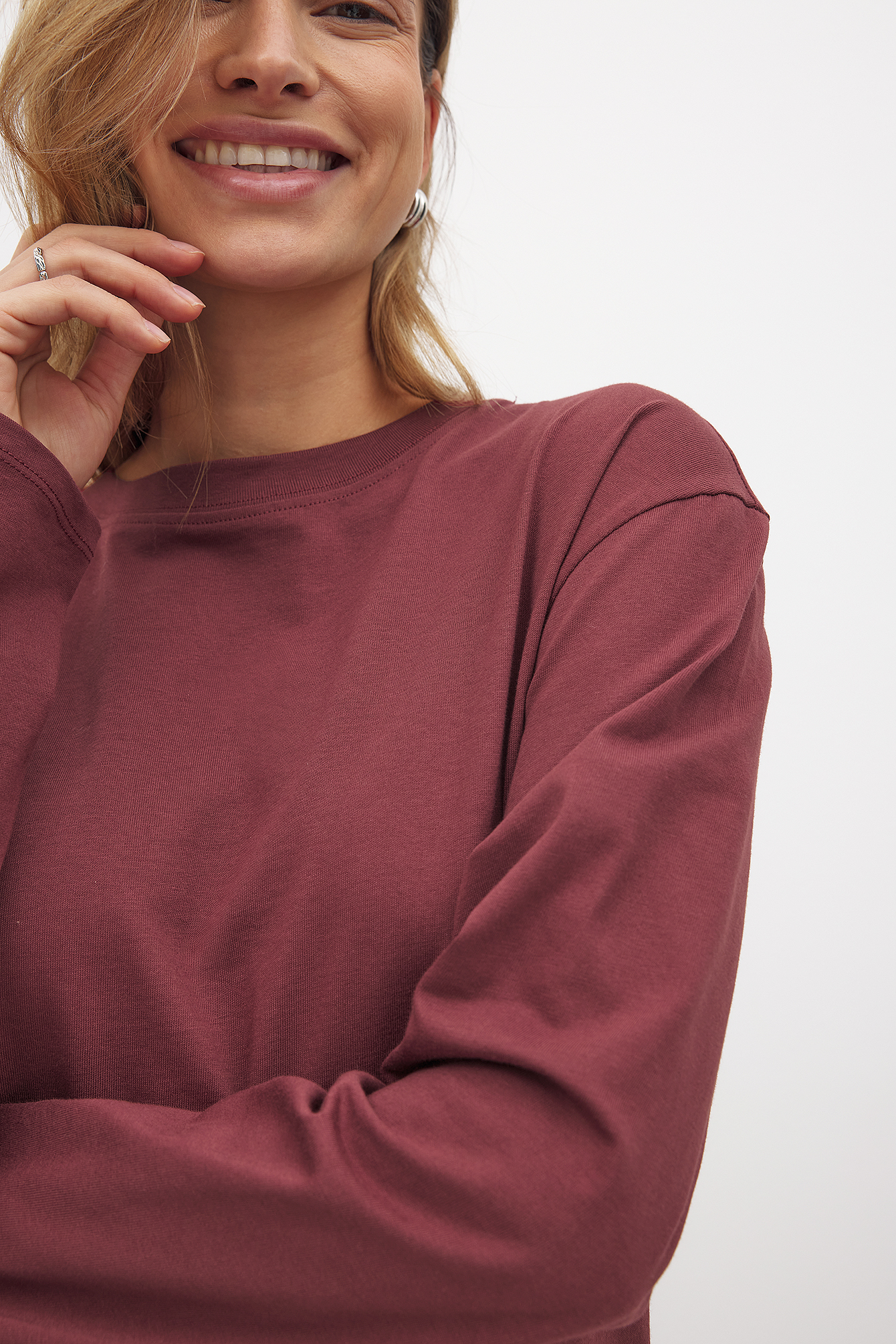 Oversized long sleeve top