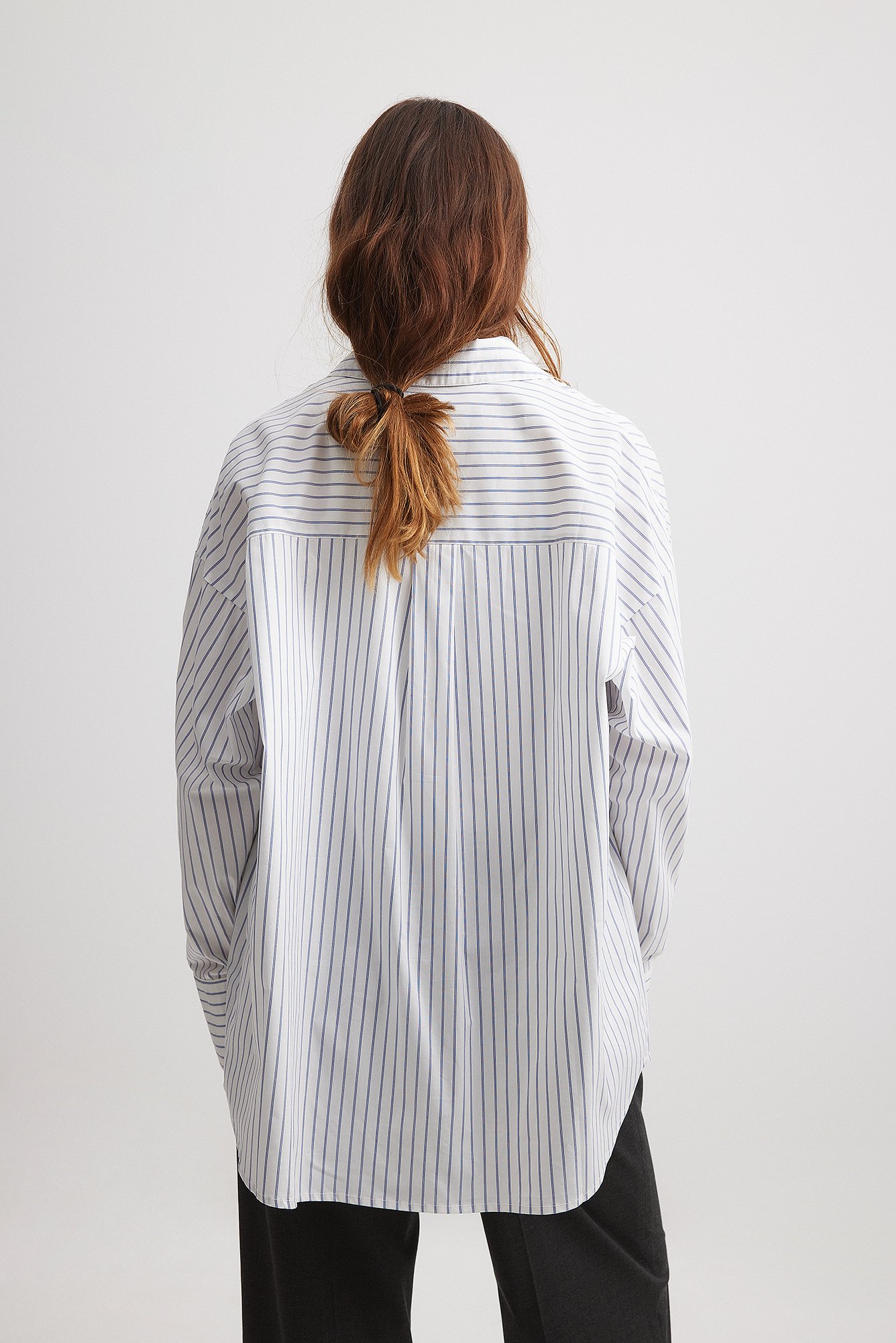 NA-KD Oversized LS Cotton Shirt - Shirts - Stripe - EU 40 - NA-KD / NAKD