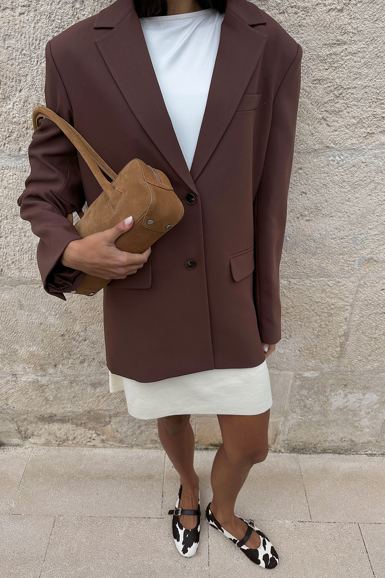 Oversized open-back blazer