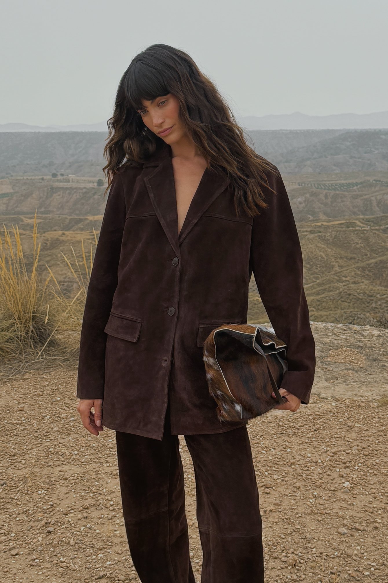 Premium Selection Oversized suède blazer - Oversized Blazers - Bruin - EU 42 - NA-KD / NAKD