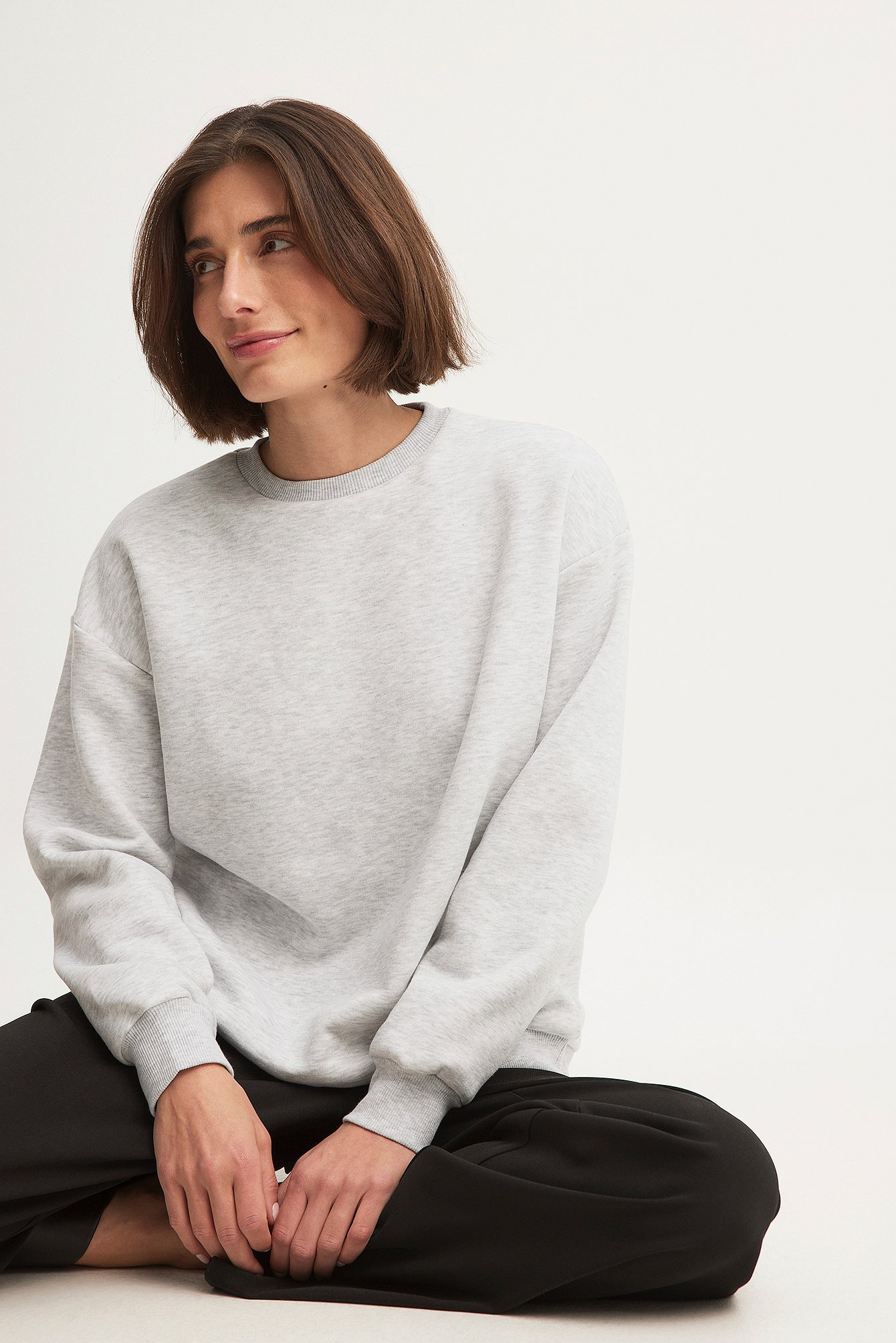 Oversized Sweatshirt Grey | NA-KD