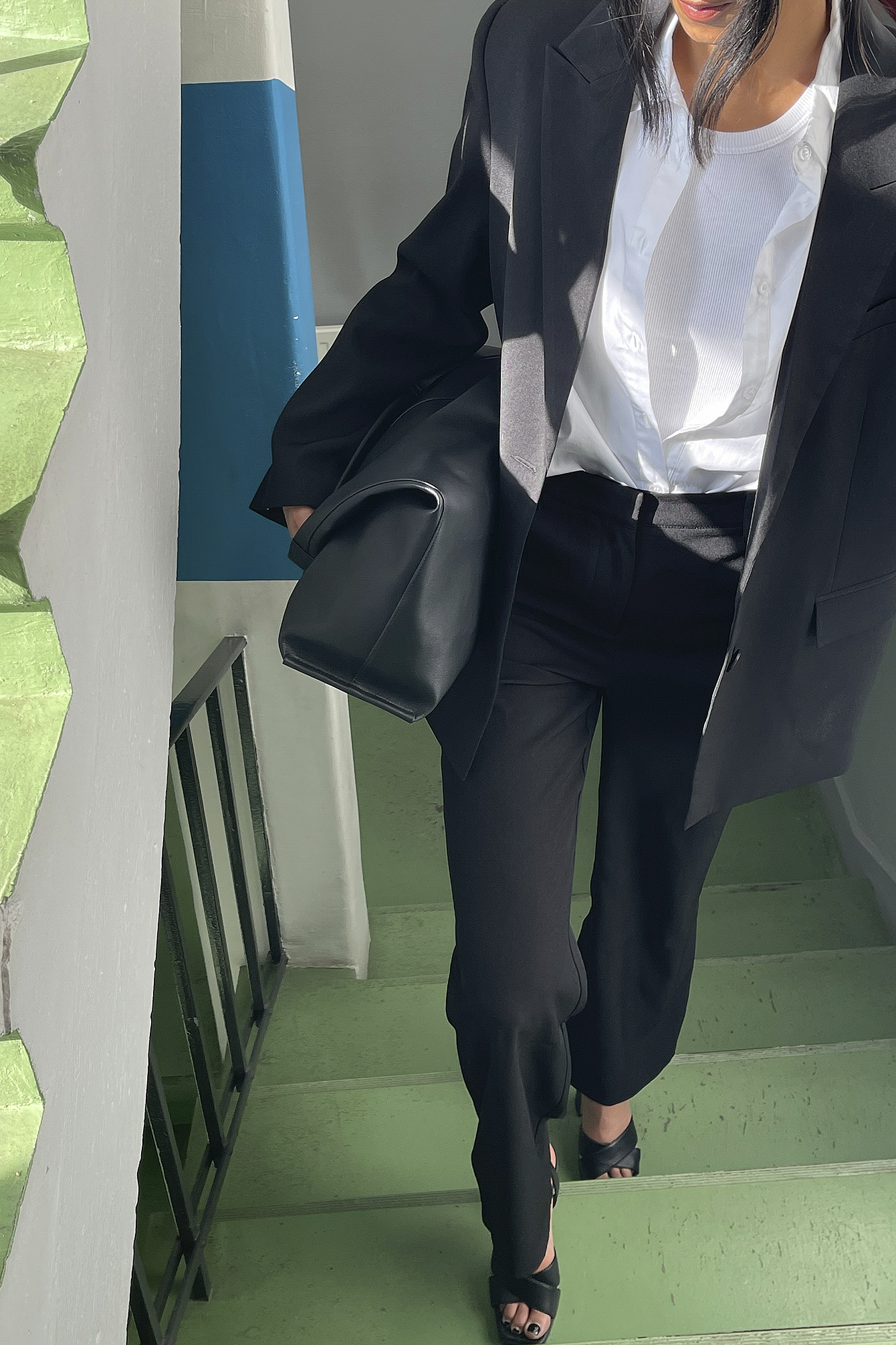 Blazer oversize sartoriale da uomo riciclato Nero | na-kd.com