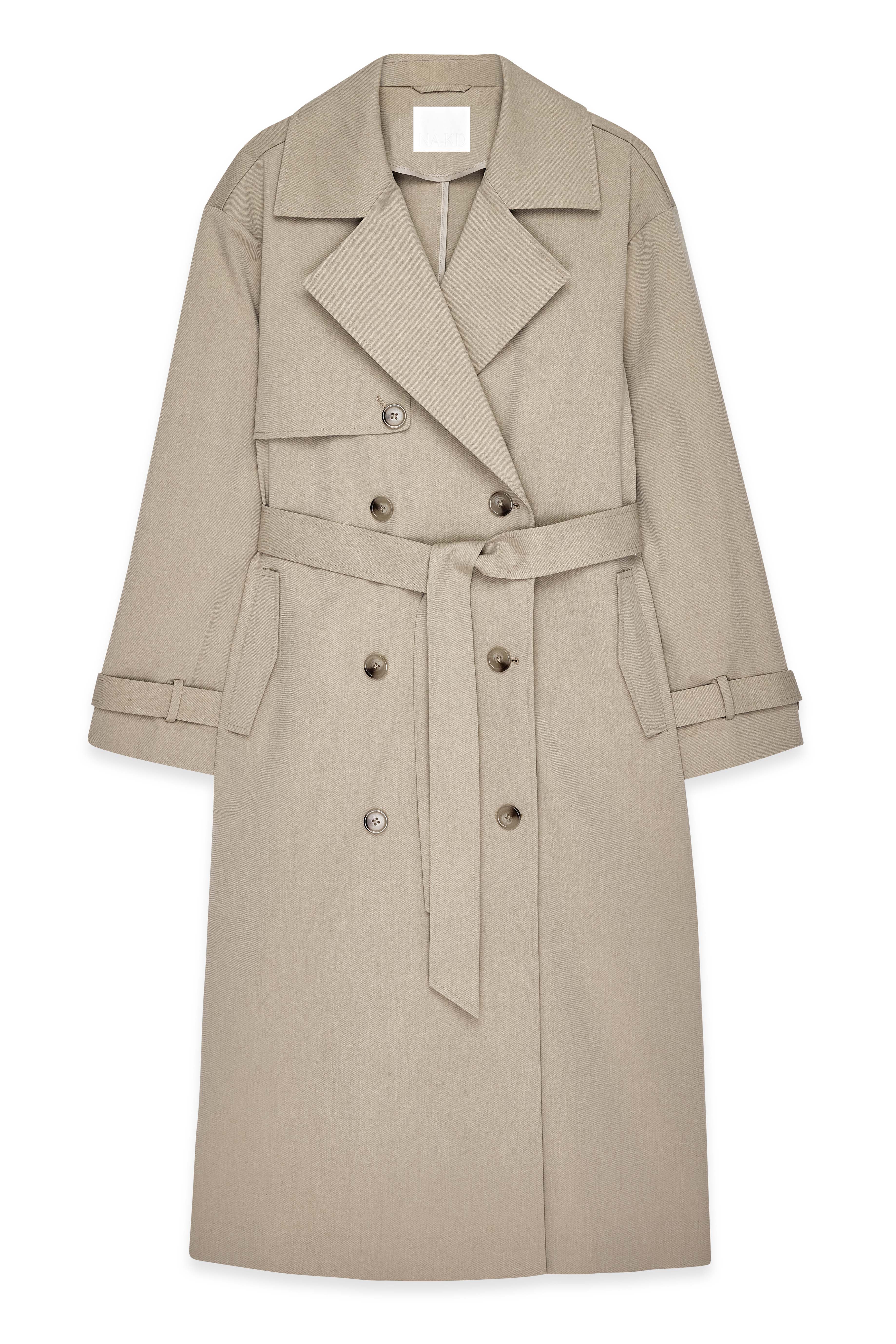 Beige Oversized Trenchcoat