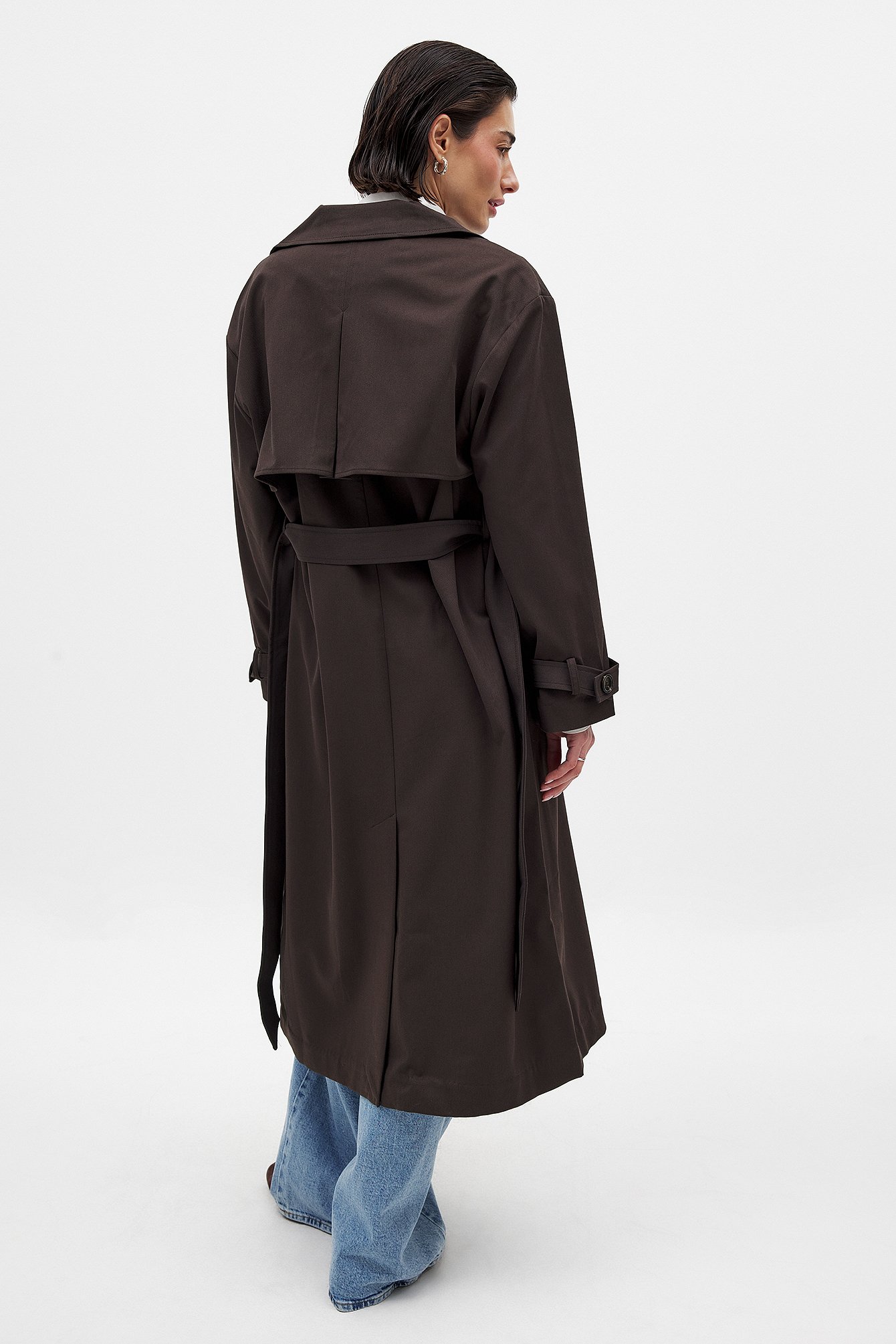 Oversized Trench Coat Burgundy | NA-KD