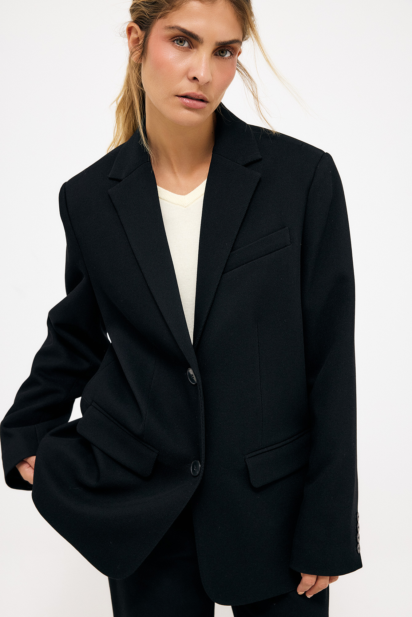Blazer Long Noir Oversize J.Crew En Laine Mélangée – Neuf Avec étiquettes Taille 2