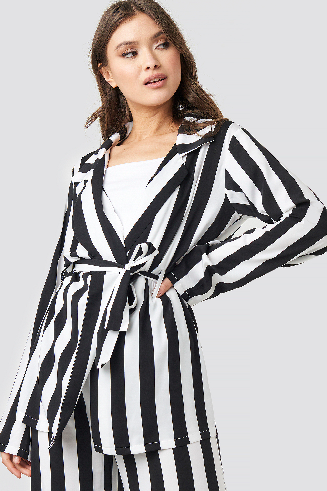 Irene Shirt Black/White Stripe