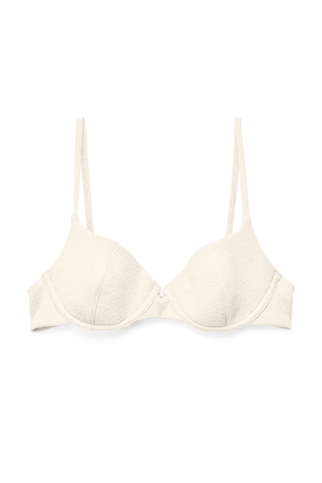 White Padded Structured Bikini Bra