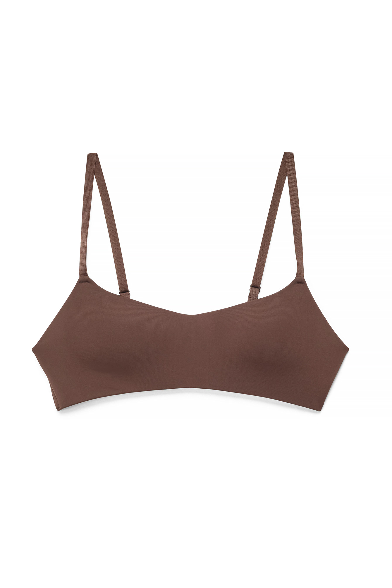 Dark Brown Padded T-shirt Balcony Bra