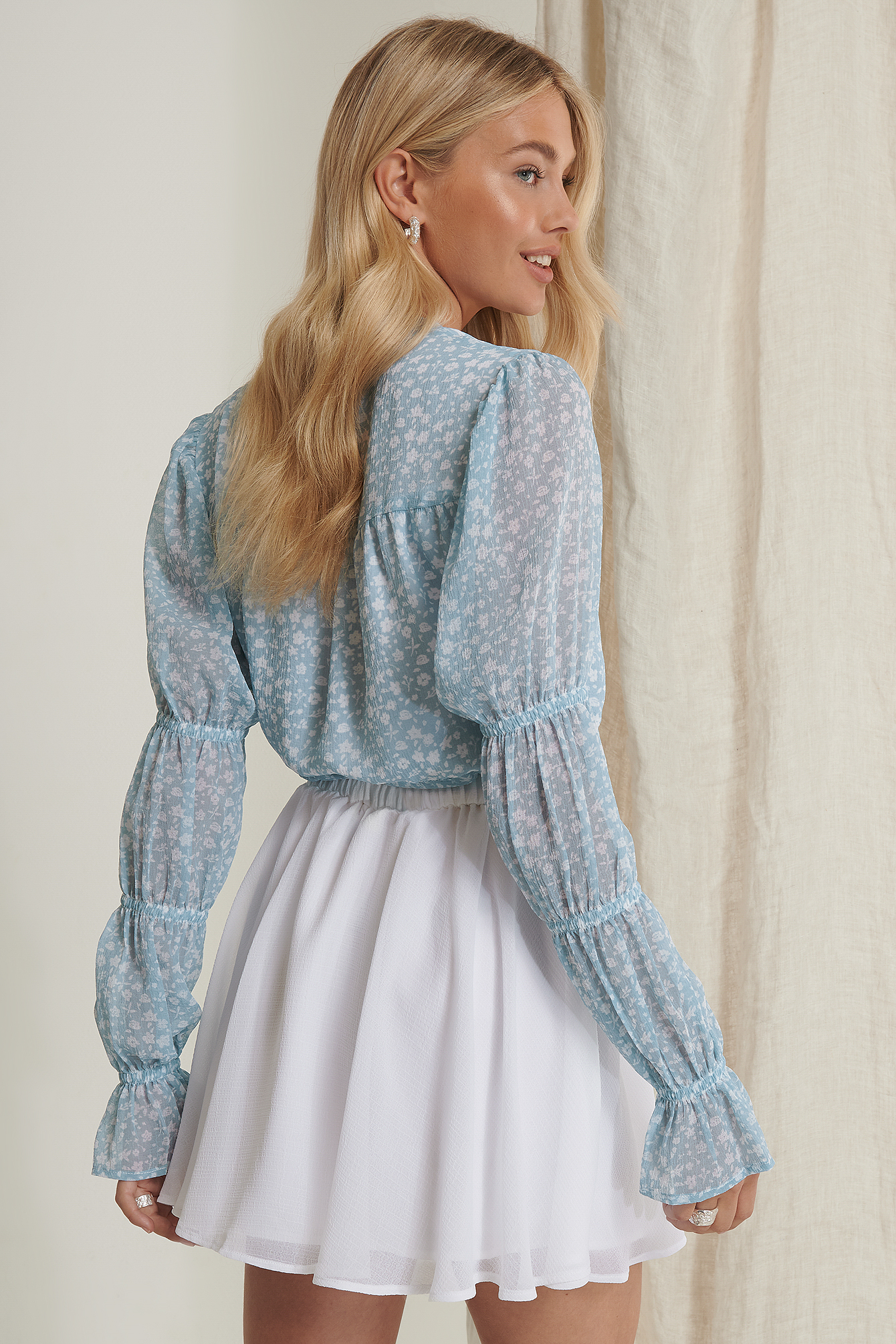PAMELA X NA-KD REBORN CIRCLE MINI SKIRT WHITE