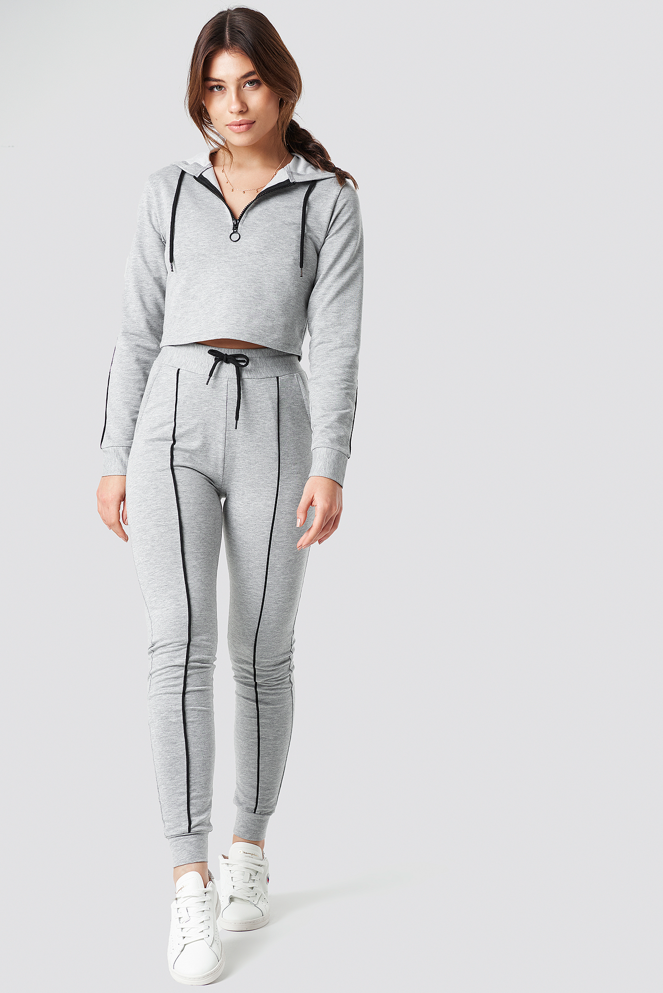 Soft Slim Track Pants Grey