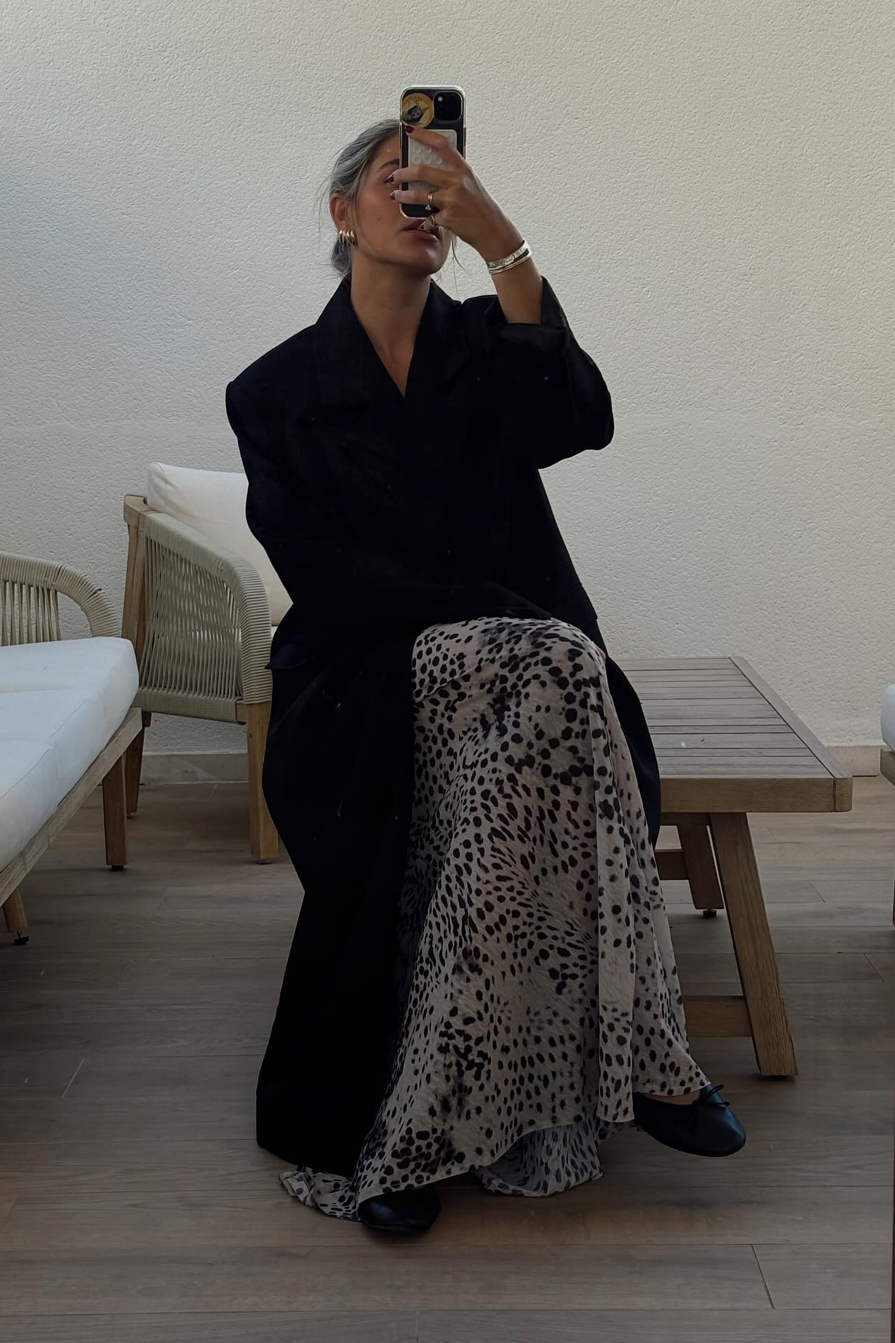 Maxi skirt print