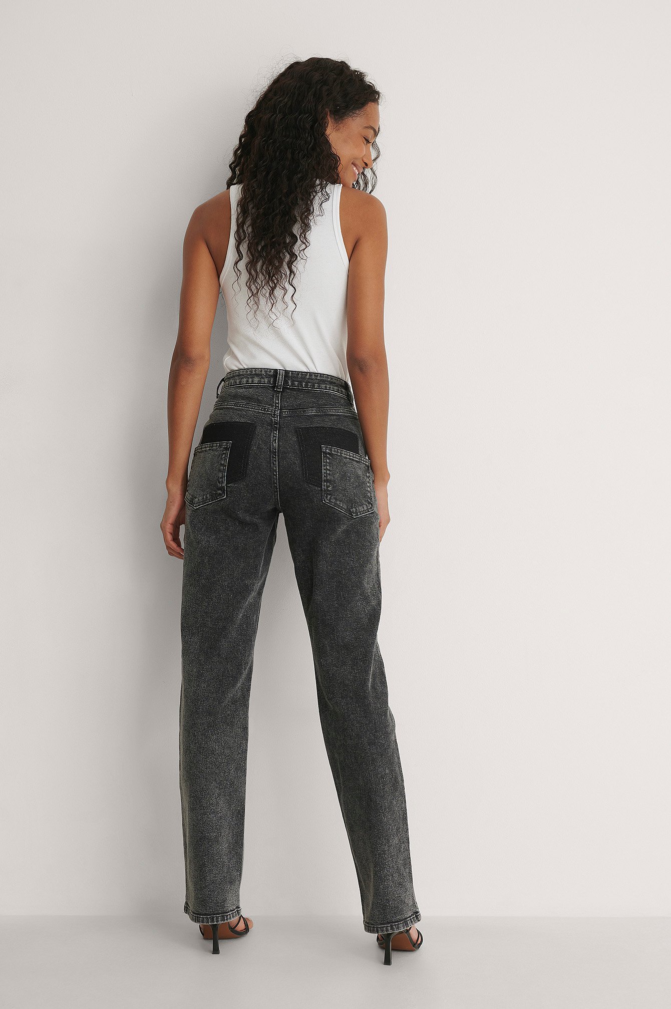Grey Organisch Jeans Mit Hinteren Details