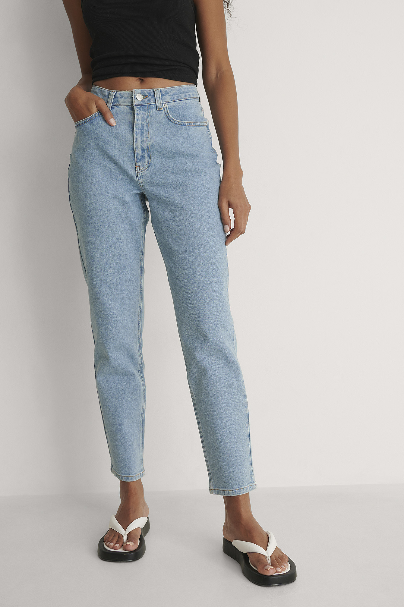 Organic Cropped Denim Blue | na-kd.com