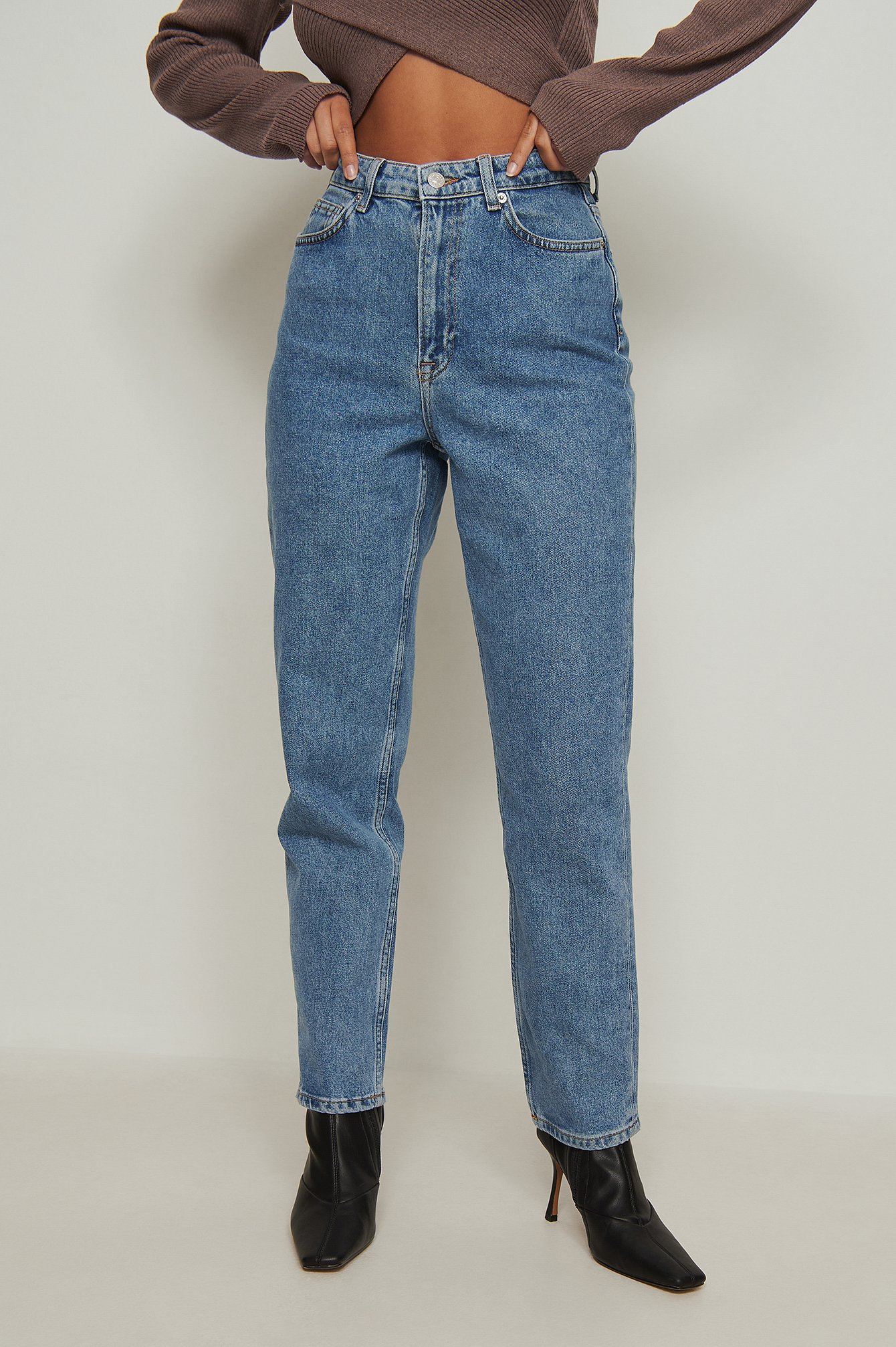 Blue Organic High Waist Jeans