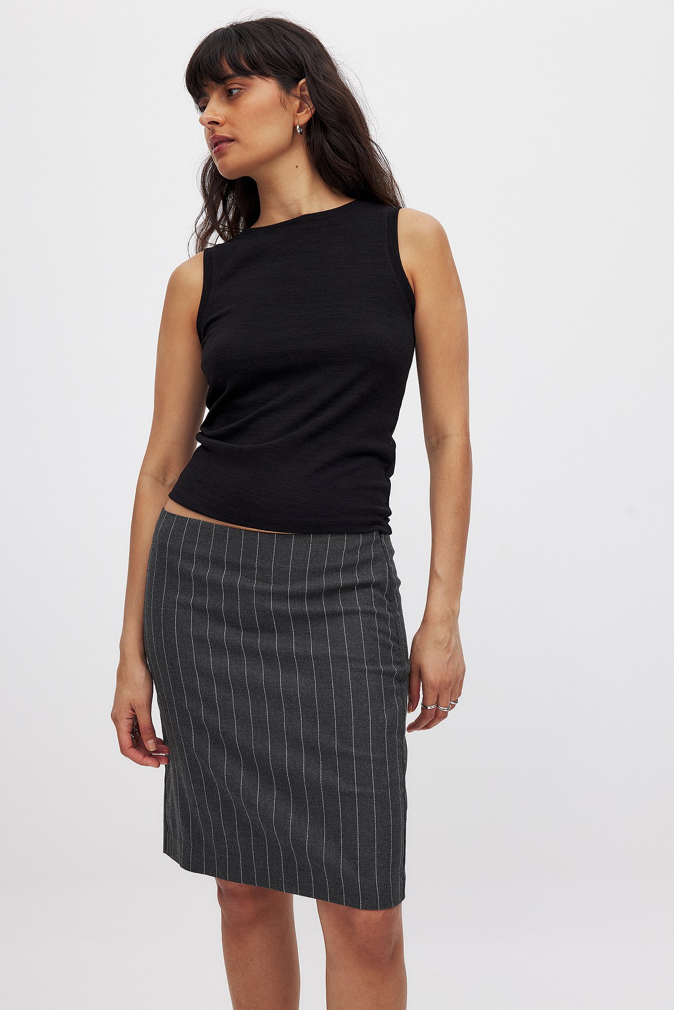 Pencil knee-length skirt