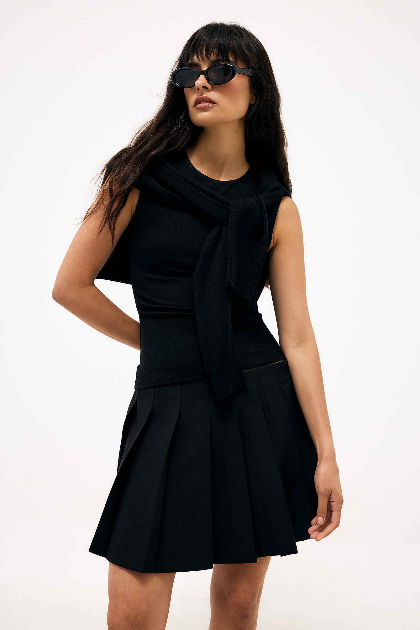 Pleated Mini Skirt - Pleated Skirts - Black - EU 38 - NA-KD / NAKD