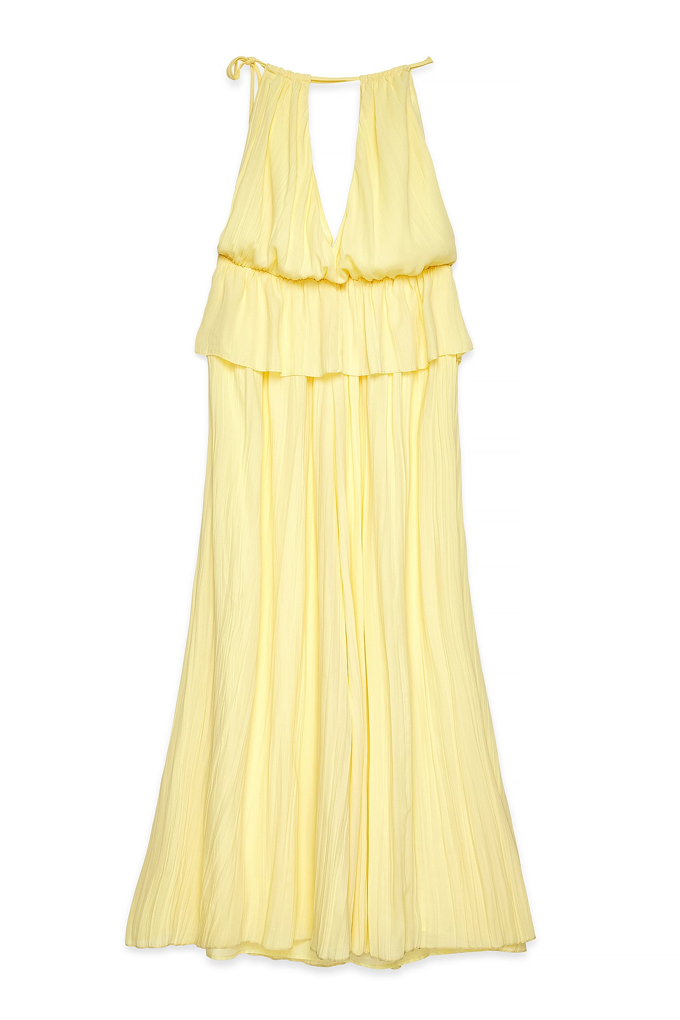 slim fit dress slacks Josephine HJ x NA-KD Scarf Gown Yellow