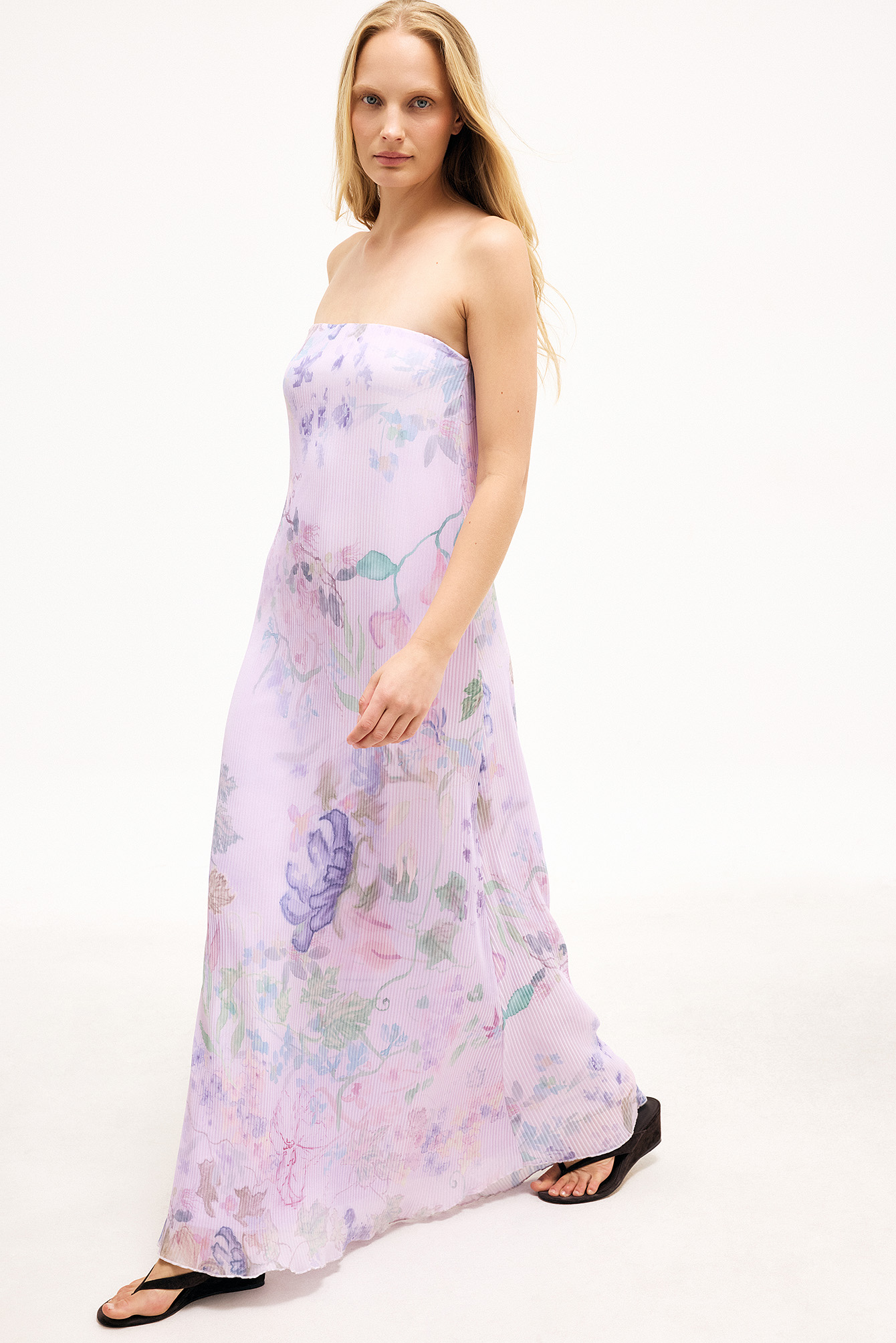 Robe courte tube plissée - Robe bustier - Violet - XS - NA-KD / NAKD