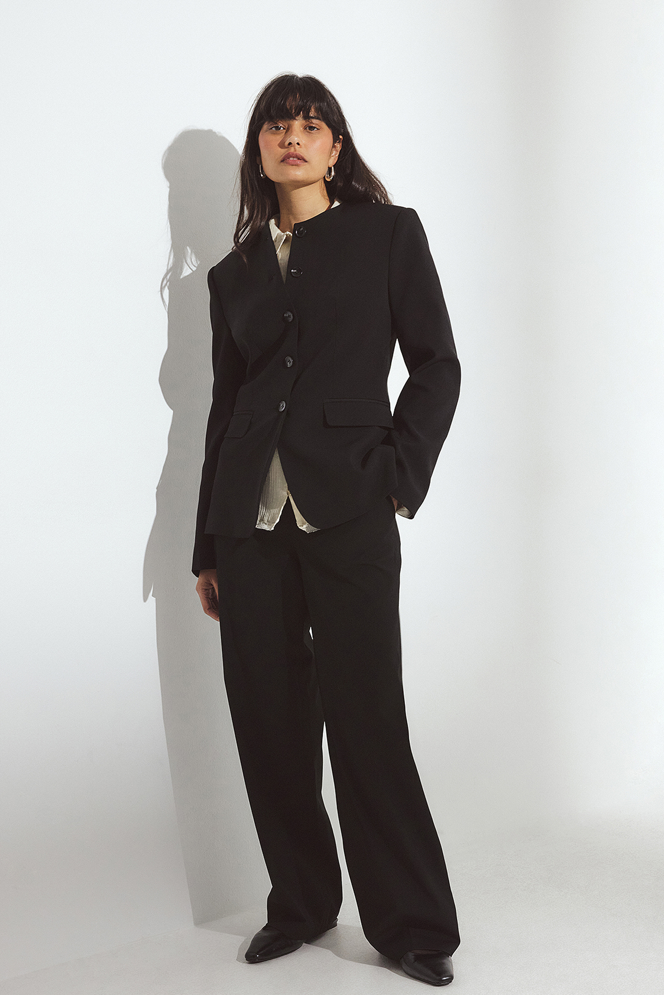 NA-KD Pocket Flap Detail Suit Pants - Work Trousers - Black - EU 44 - NA-KD / NAKD