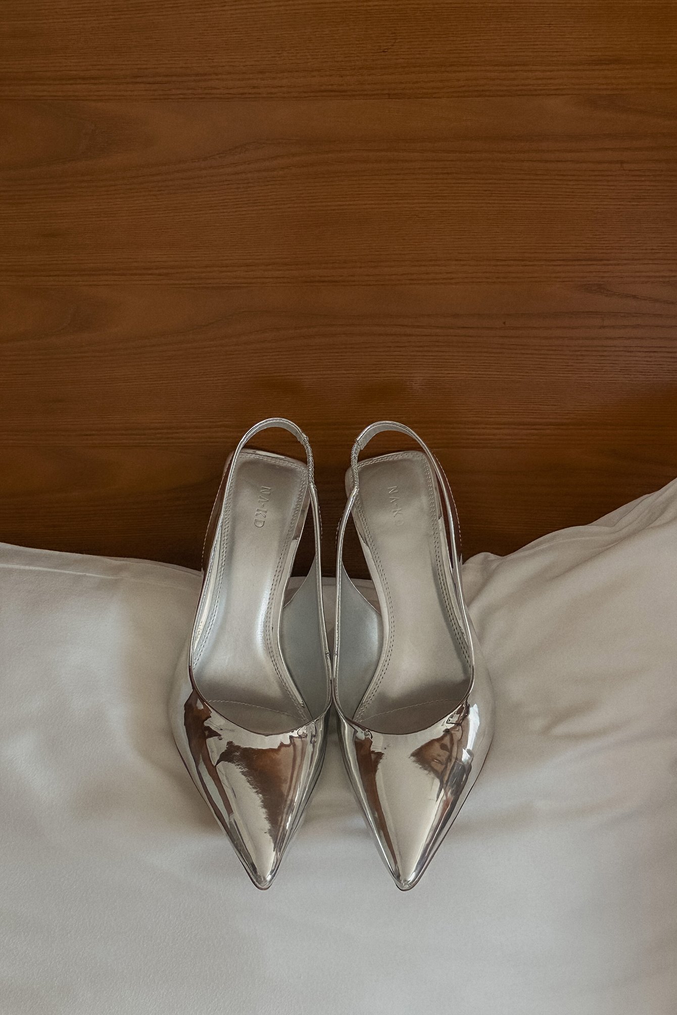 Pointy Slingback Pumps Silver NA-KD