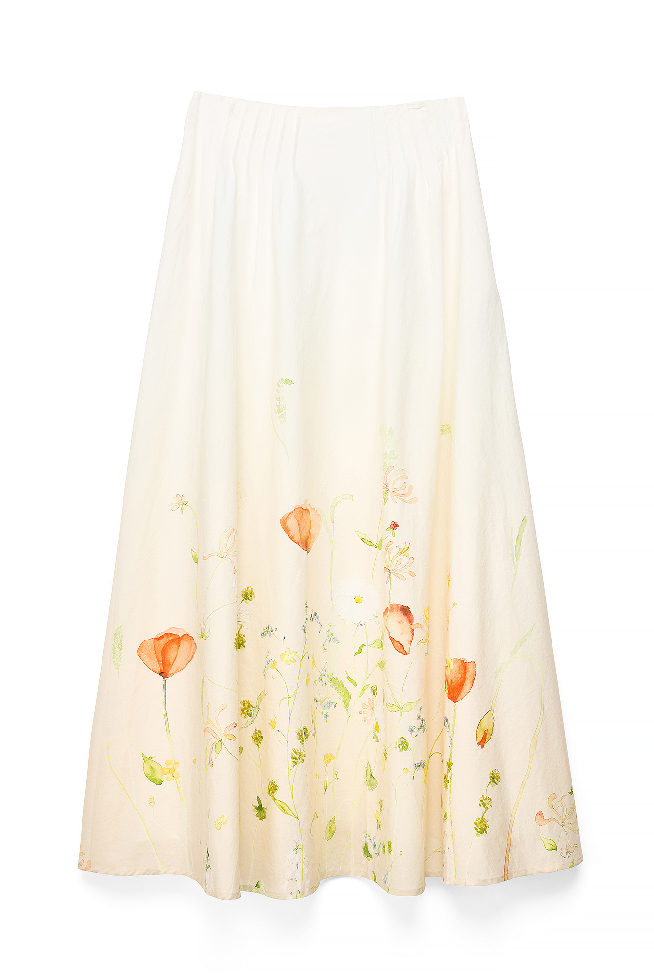 Flower Print Printed Maxi Skirt