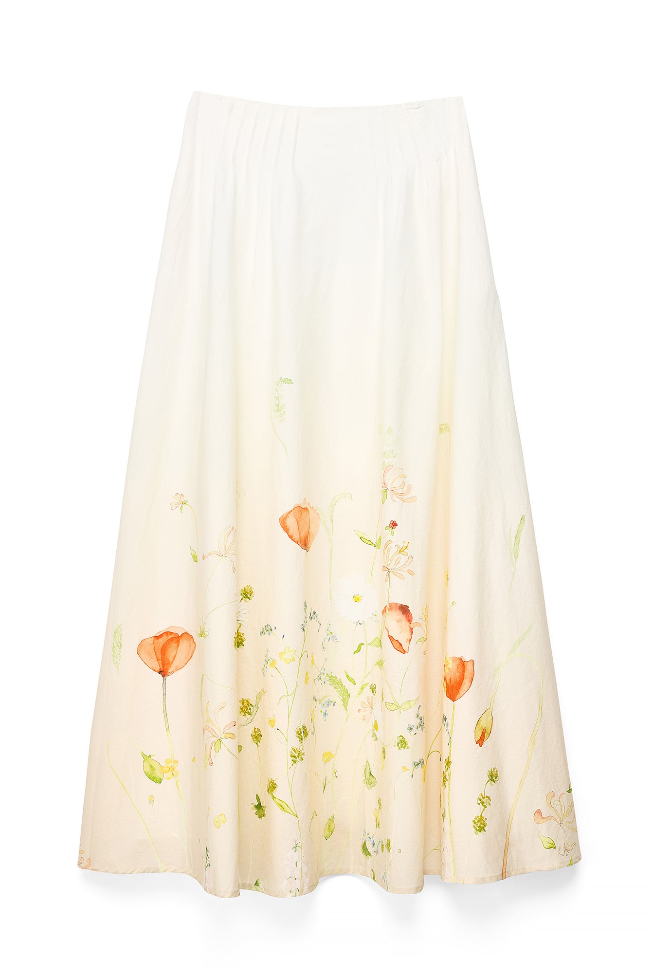Flower Print Printed Maxi Skirt