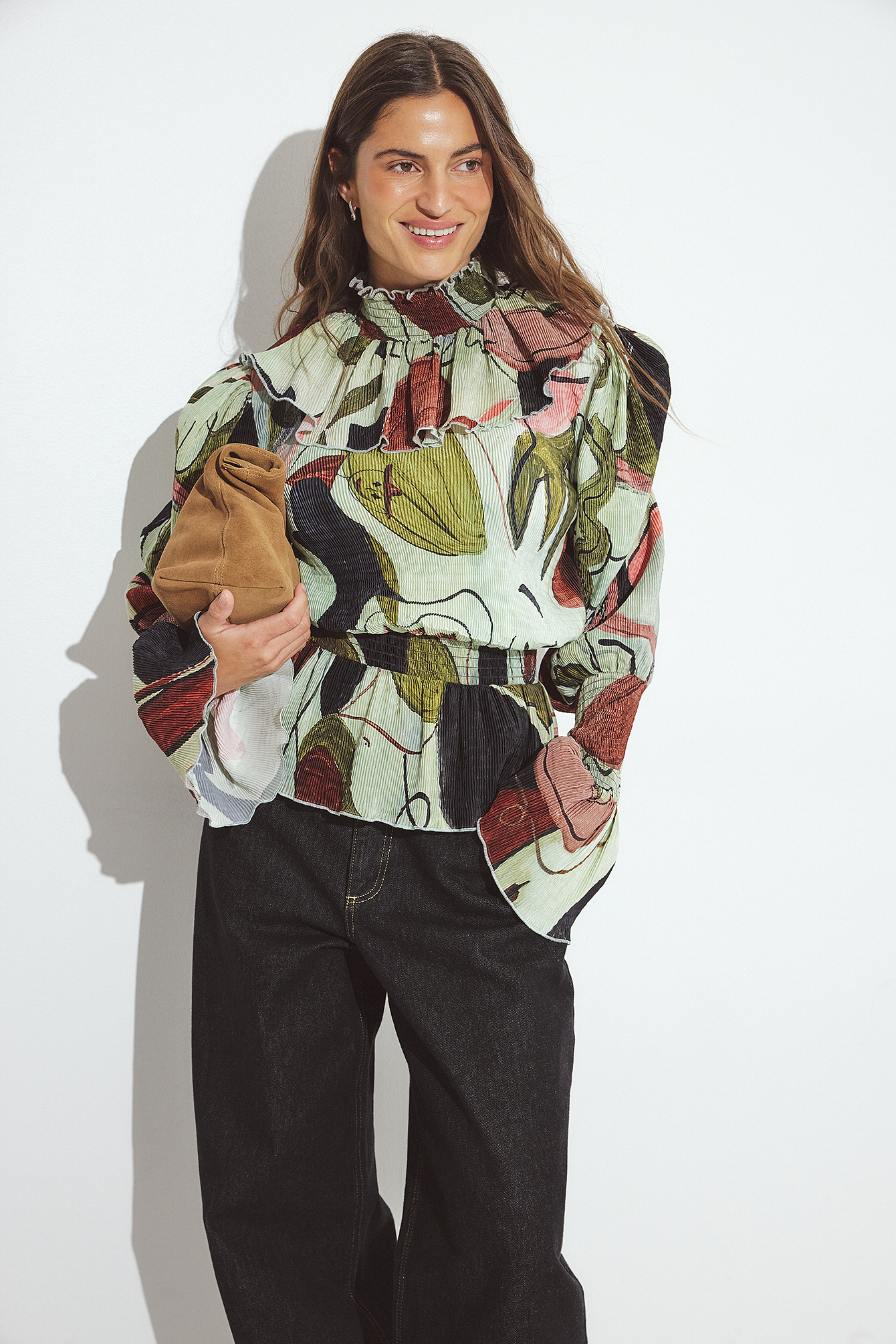 NA-KD ART Printed Blouse - Blouses - Multicolor - EU 32 - NA-KD / NAKD