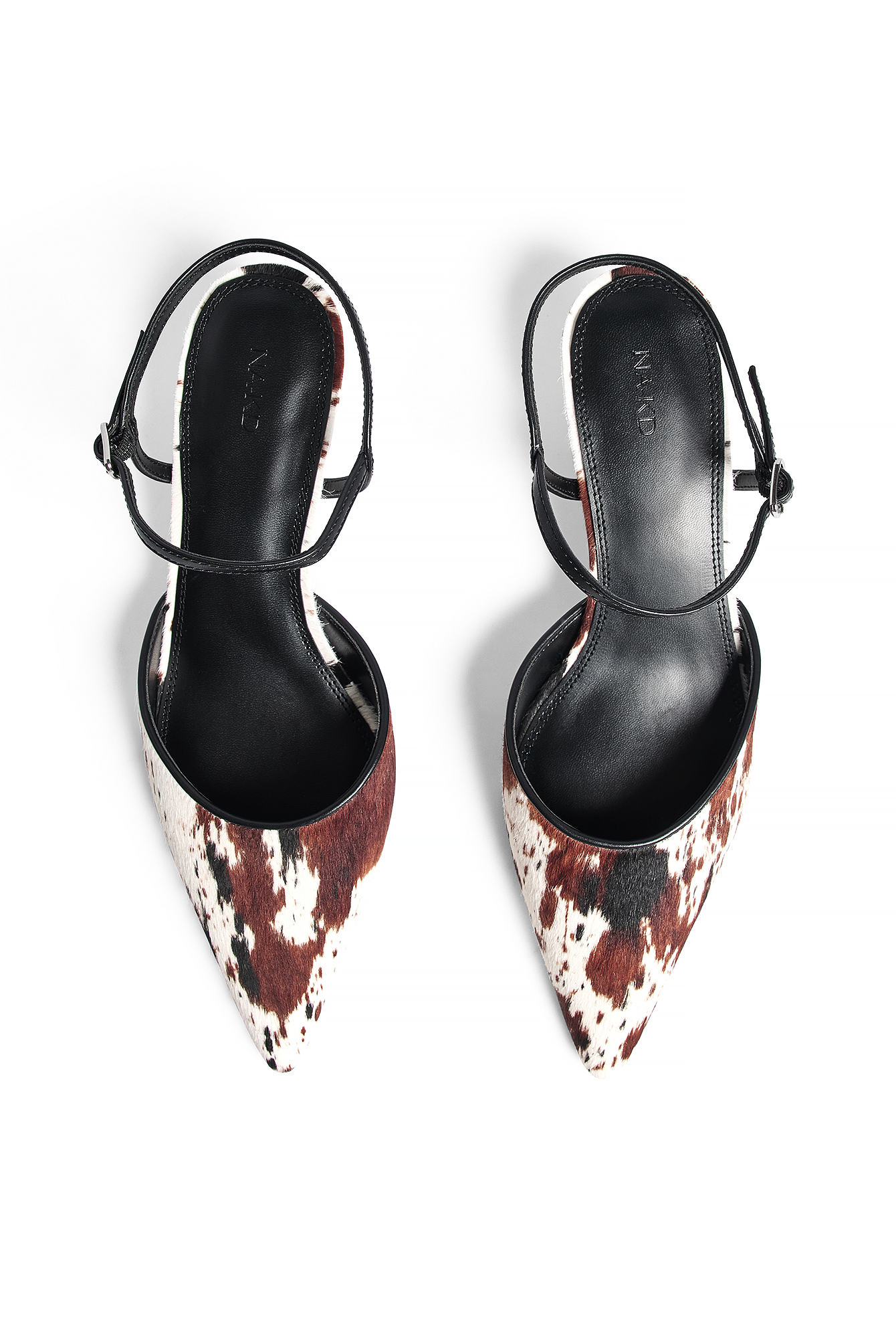NA-KD Printed Leather Pumps - Leather Shoes - Multicolor - EU 41 - NA-KD / NAKD