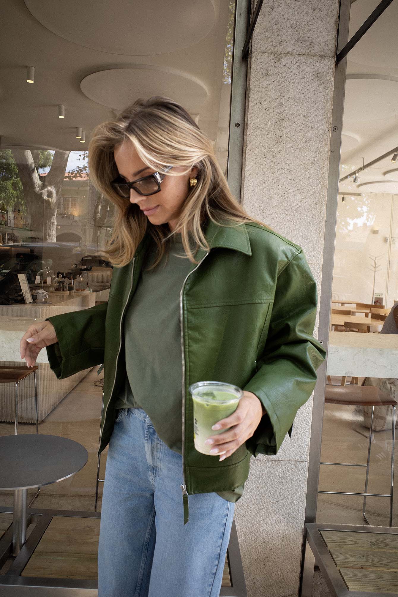 PU Jacket Green | NA-KD