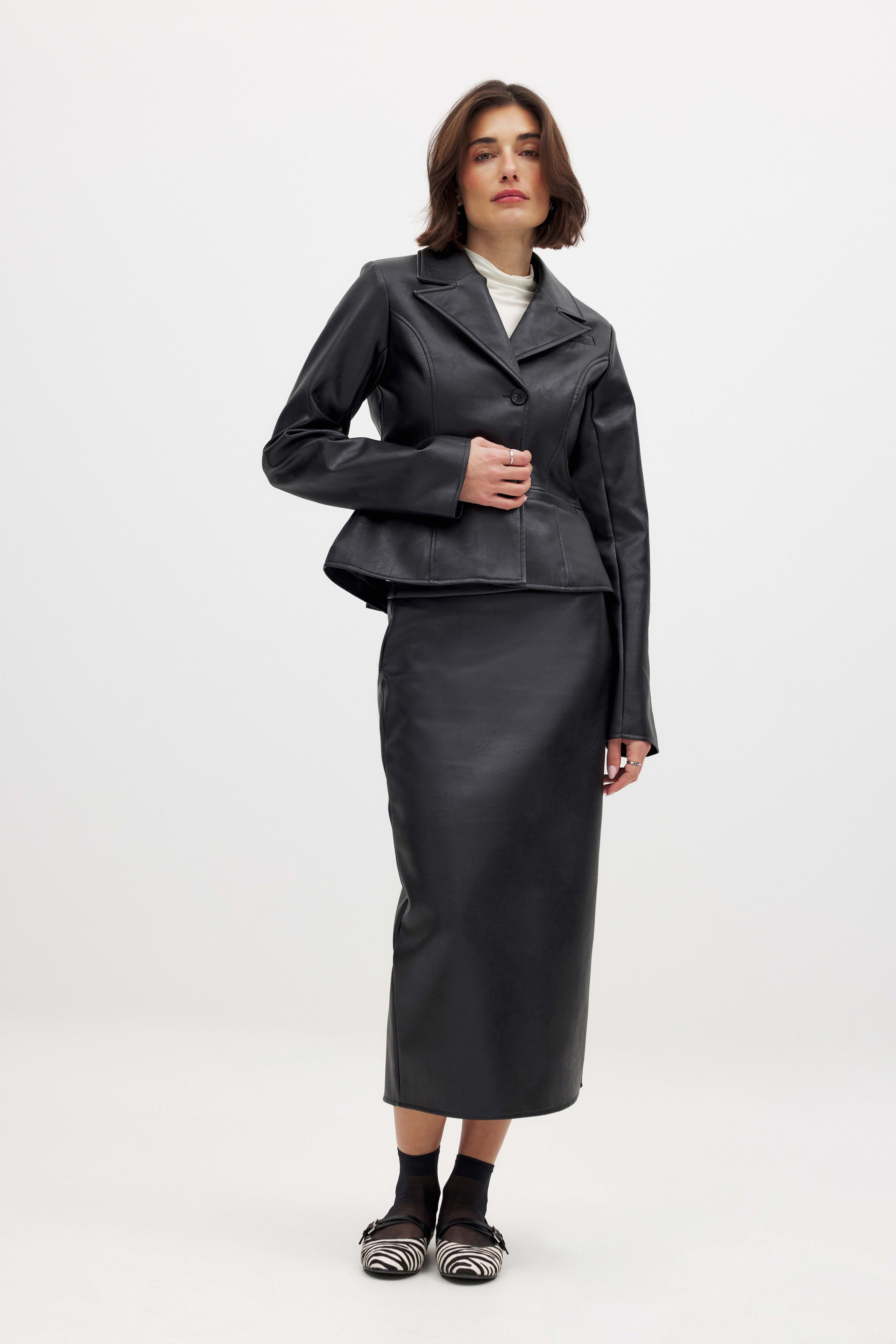 Jupe Crayon En Similicuir Karen Millen Pour Femme, Noire Jupe Crayon En Similicuir Karen Millen Pour Femme, Noire
