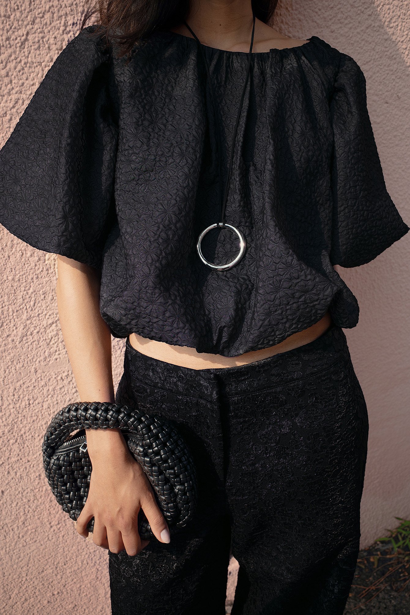 Wide Puff-Sleeve Blouse