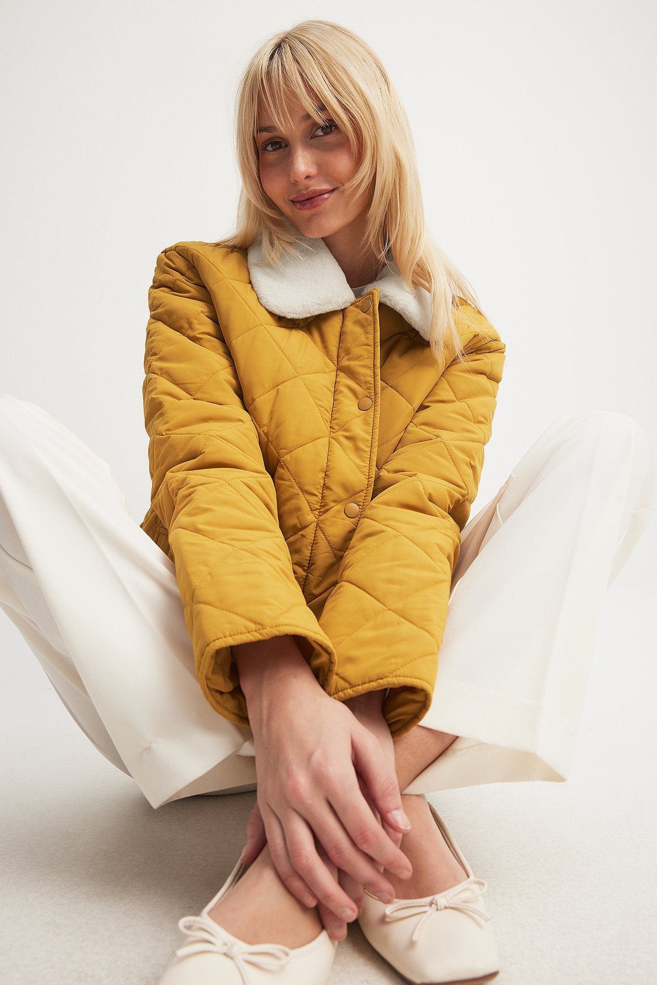 Quilted Padded Jacket Yellow NAKD