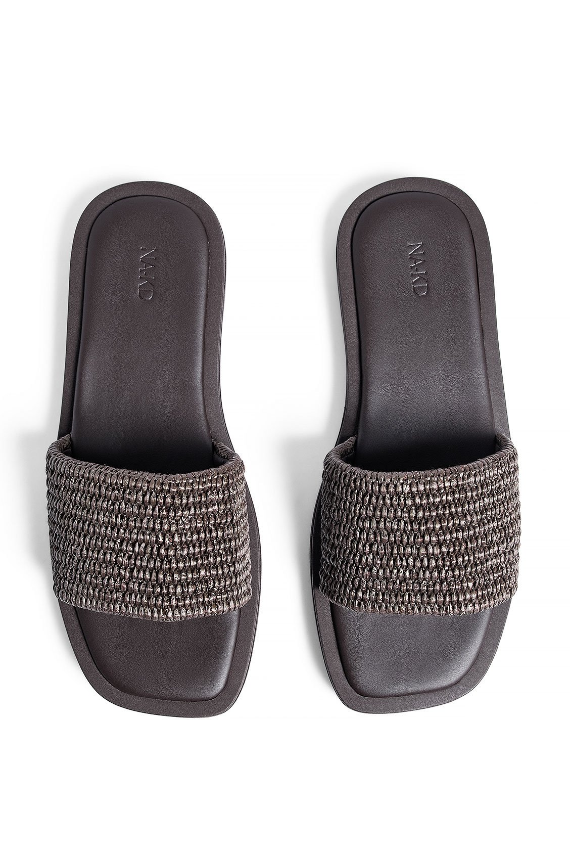 NA-KD - Slip-ons i raffia - Lave sko - Brun - EU 36 - NA-KD / NAKD