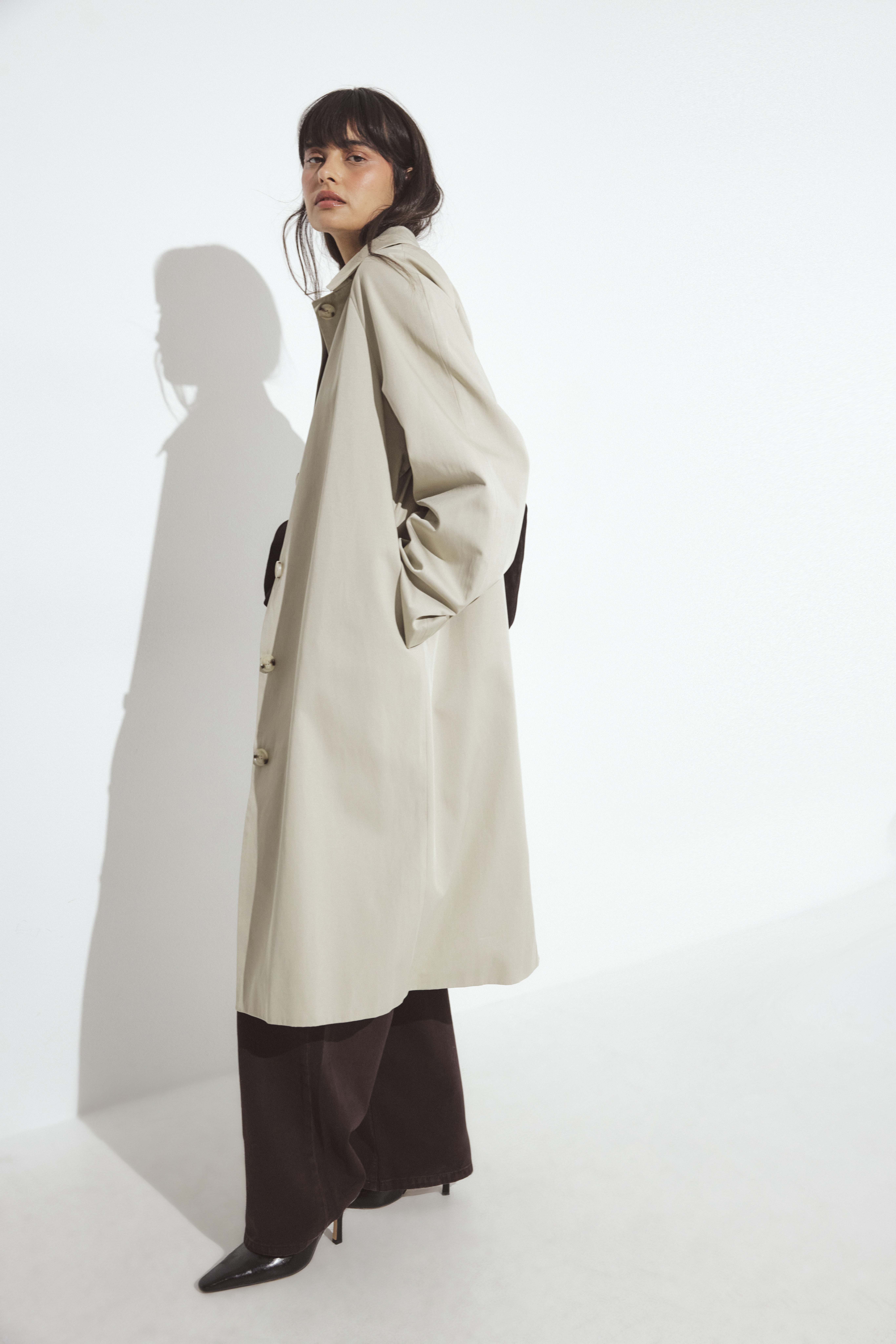 NA-KD Raglan Sleeve Trenchcoat - Trenchcoats - Beige - EU 40 - NA-KD / NAKD