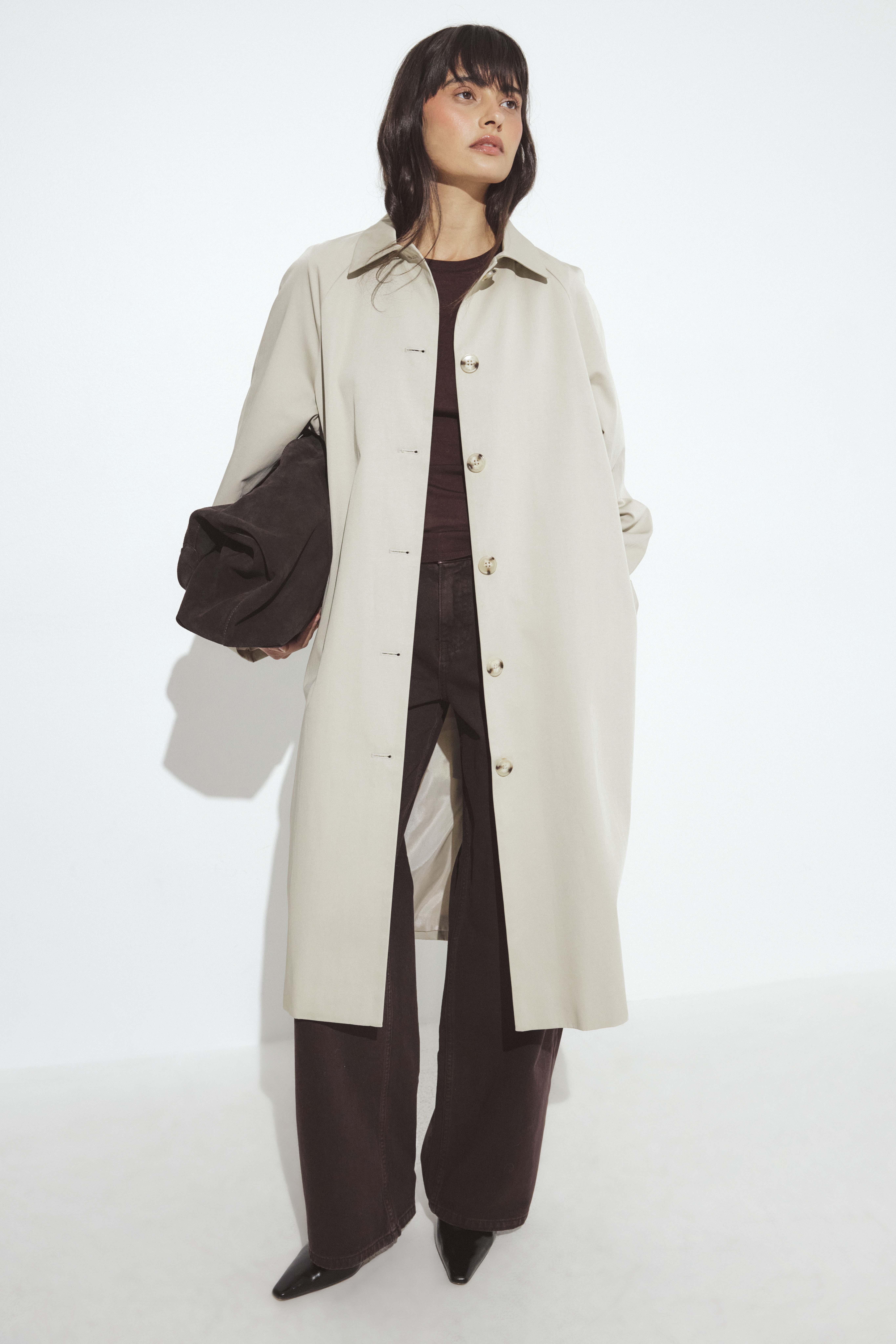 NA-KD Raglan Sleeve Trenchcoat - Trenchcoats - Beige - EU 32 - NA-KD / NAKD
