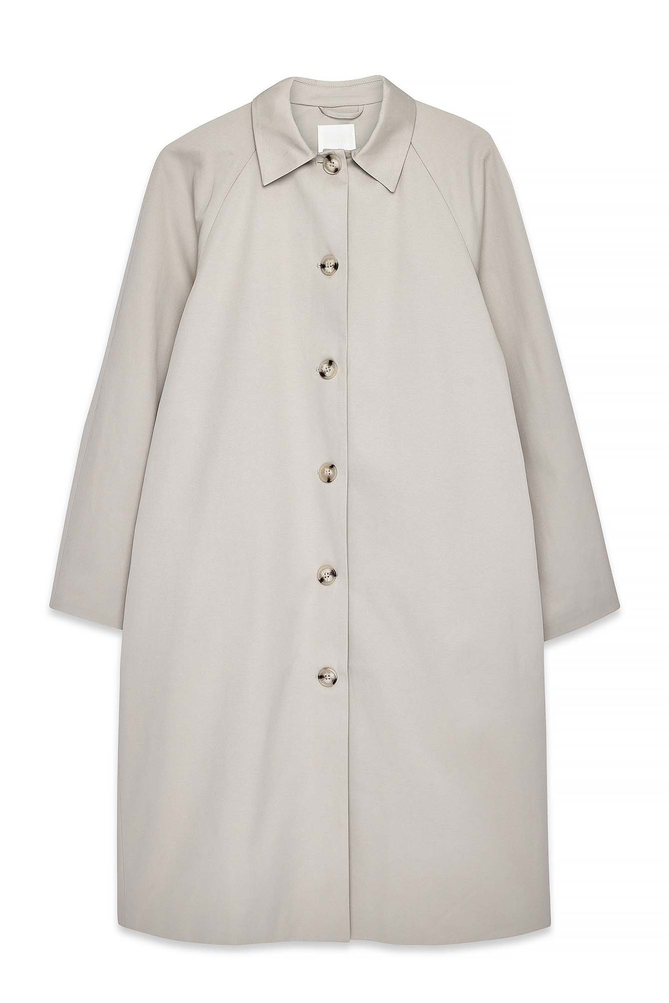 Beige Raglan Sleeve Trenchcoat