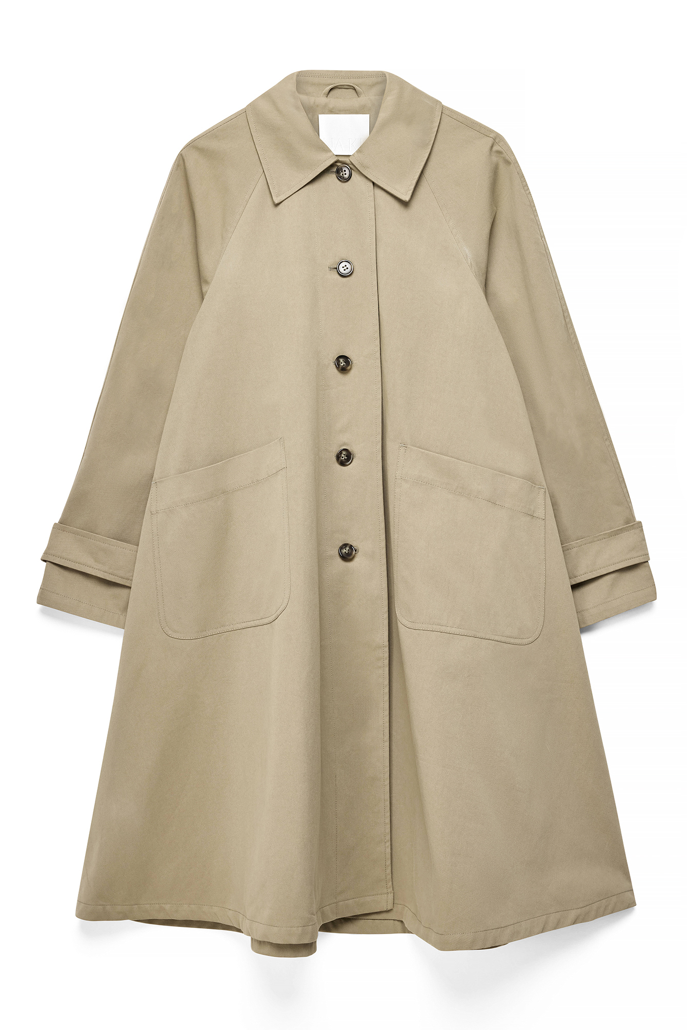 Beige Raglan Sleeve Trenchcoat