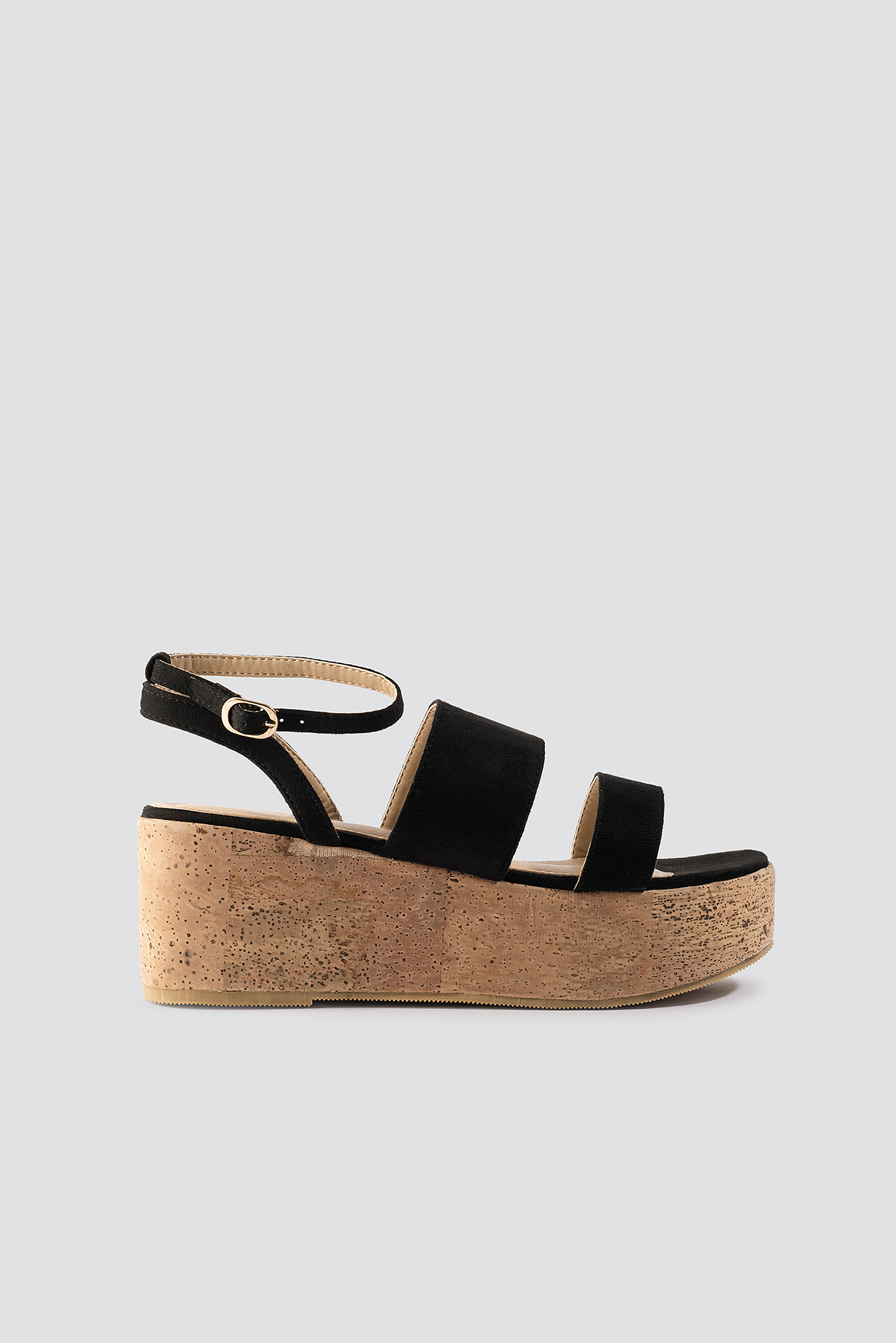 Liona Platform Black Suede